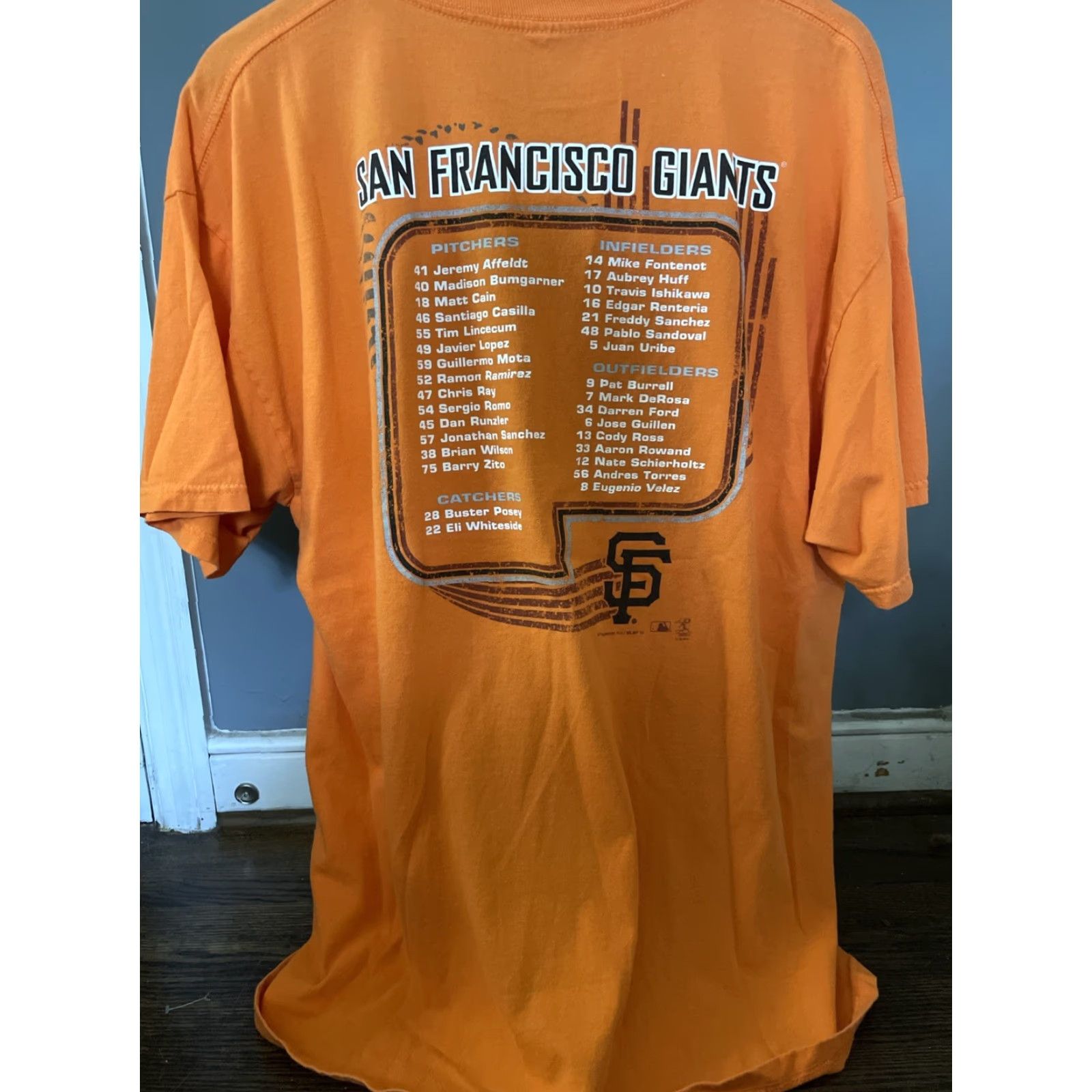 Vintage Alstyle SF Giants World Series Men's XL T-Shirt Orange Size US XL / EU 56 / 4 - 3 Thumbnail