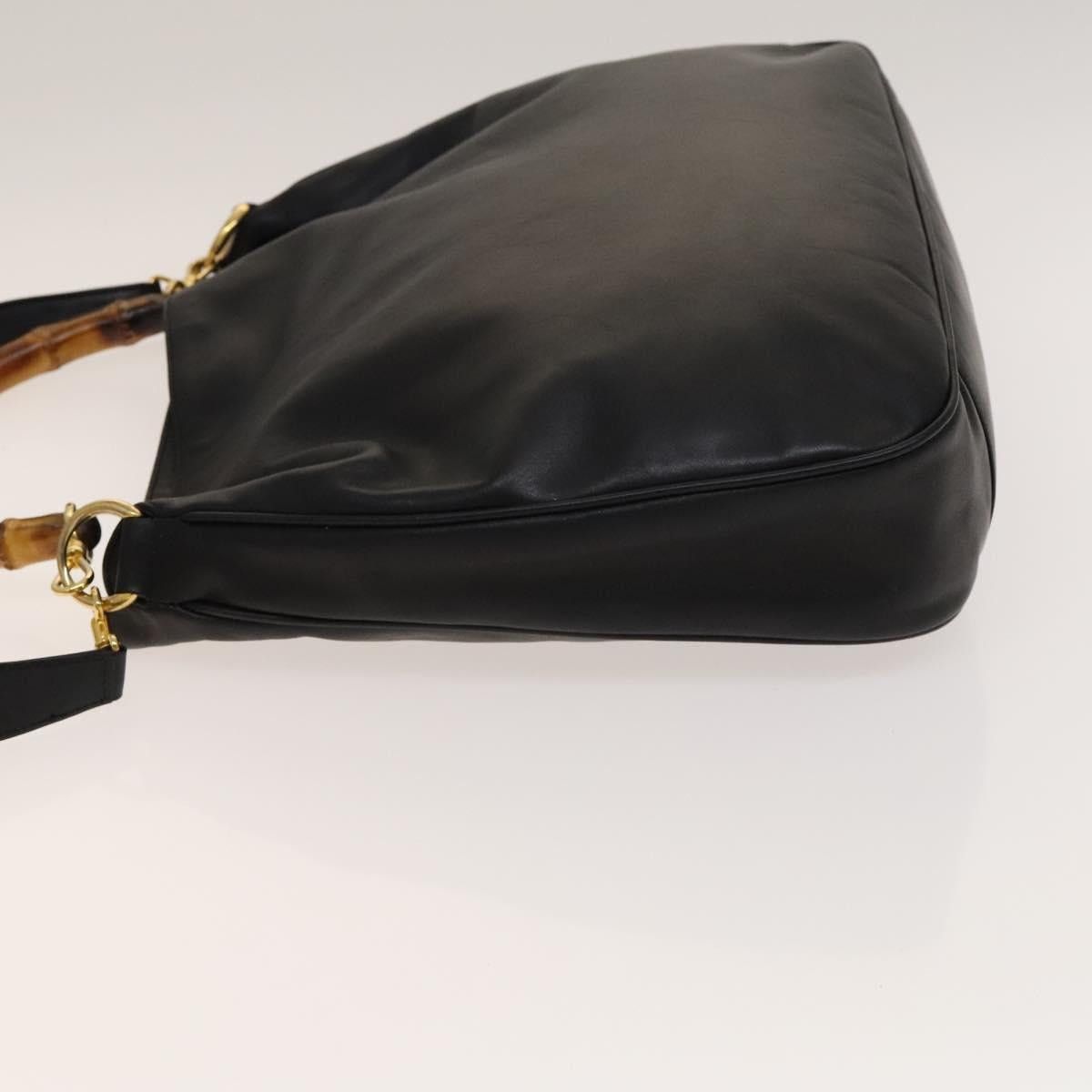 Gucci GUCCI Bamboo Hand Bag Leather Black Gold 001 1781 1577 0 Size ONE SIZE - 5 Thumbnail