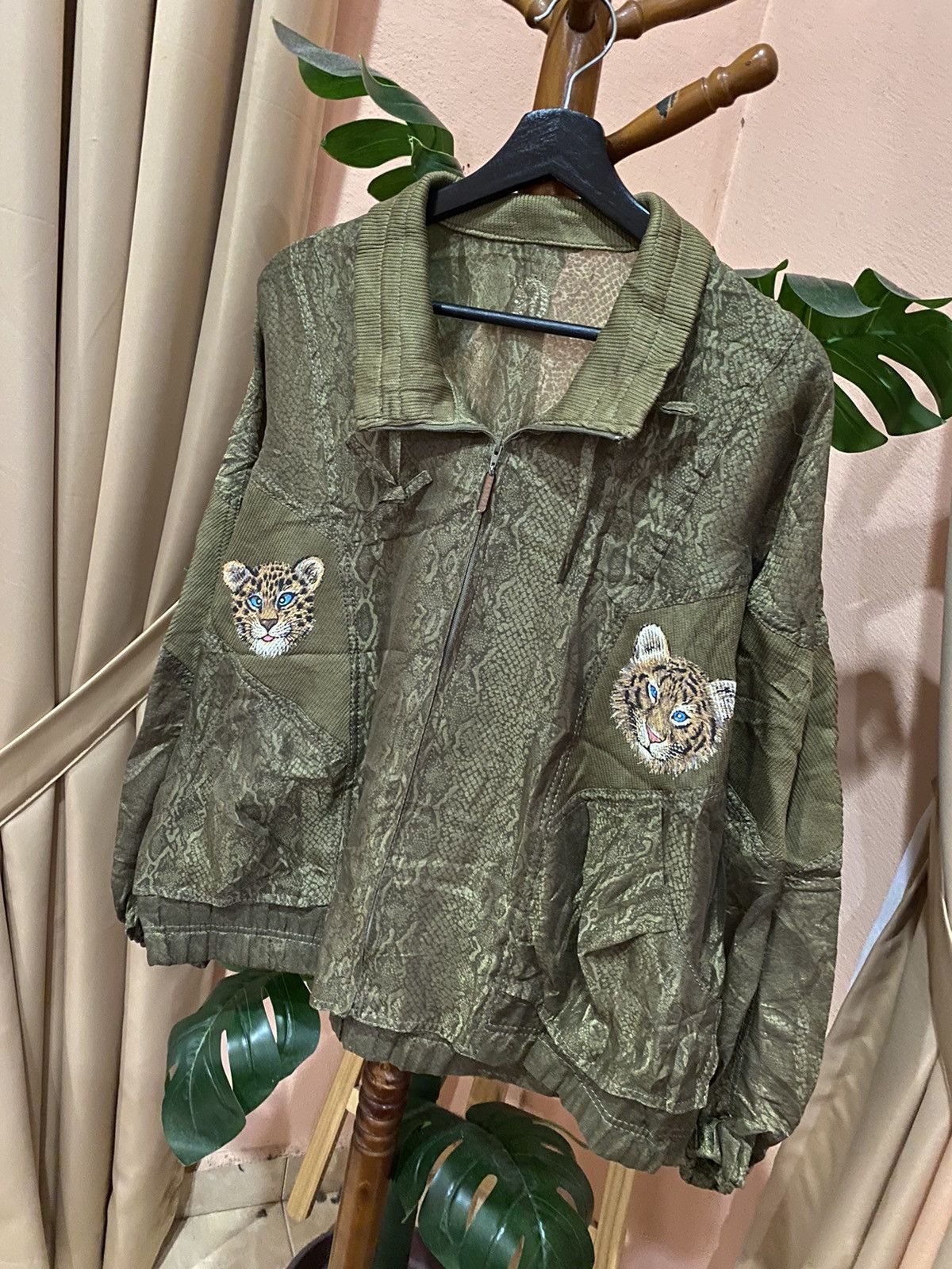 Japanese Brand La Moda Goji Snake Print Embroidered Jacket Vintage-Inspired Size L / US 10 / IT 46 - 2 Thumbnail