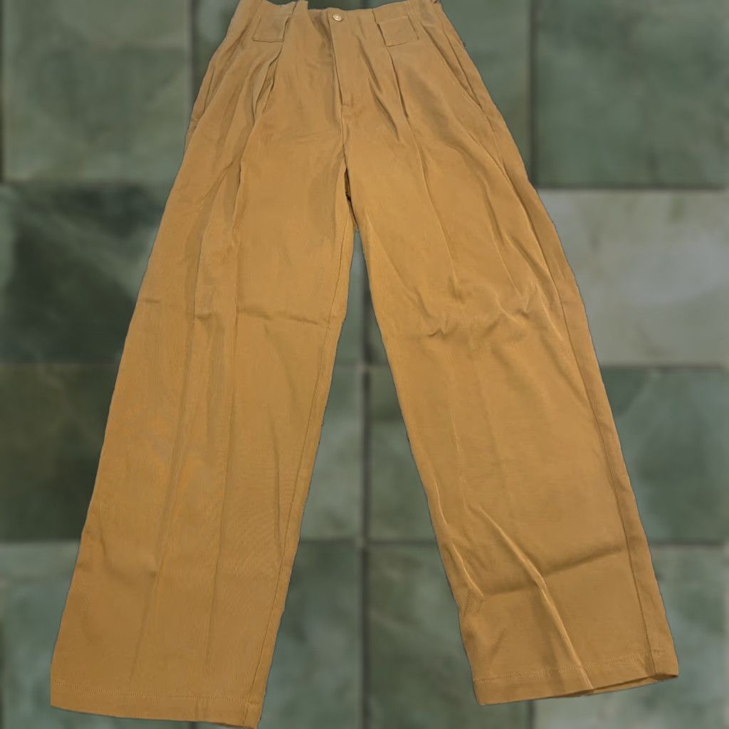 Scotch & Soda Scotch & Soda Daisy High Rise Straight Leg Paper Bag Trousers Camel Brown Sz Sm Pants Women 27 Inseam 27" Regular Vintage No Size 27" / US 4 / IT 40 - 1 Thumbnail