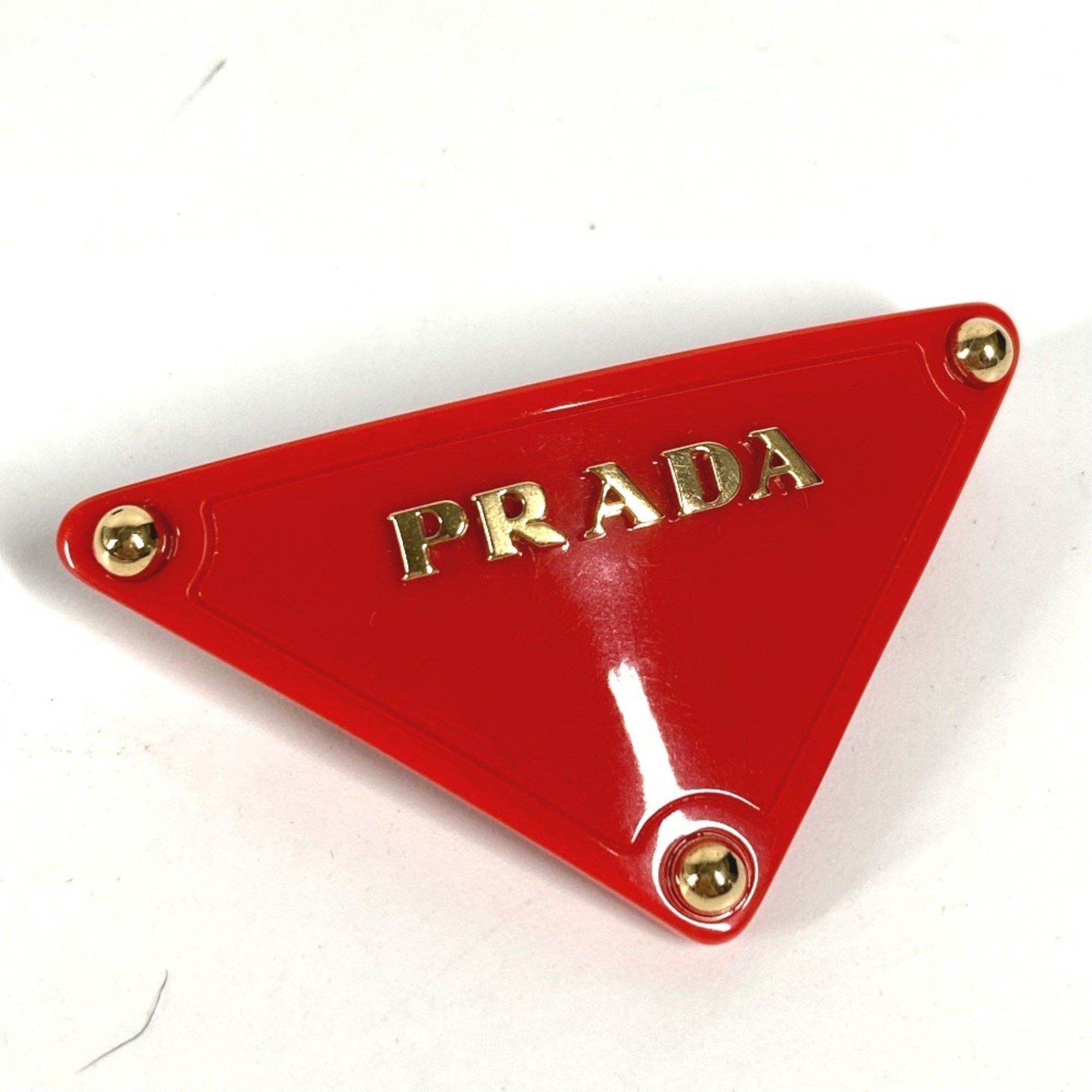 Prada PRADA Triangle Logo Hair Accessory Hairpin Barrette  display picture 2