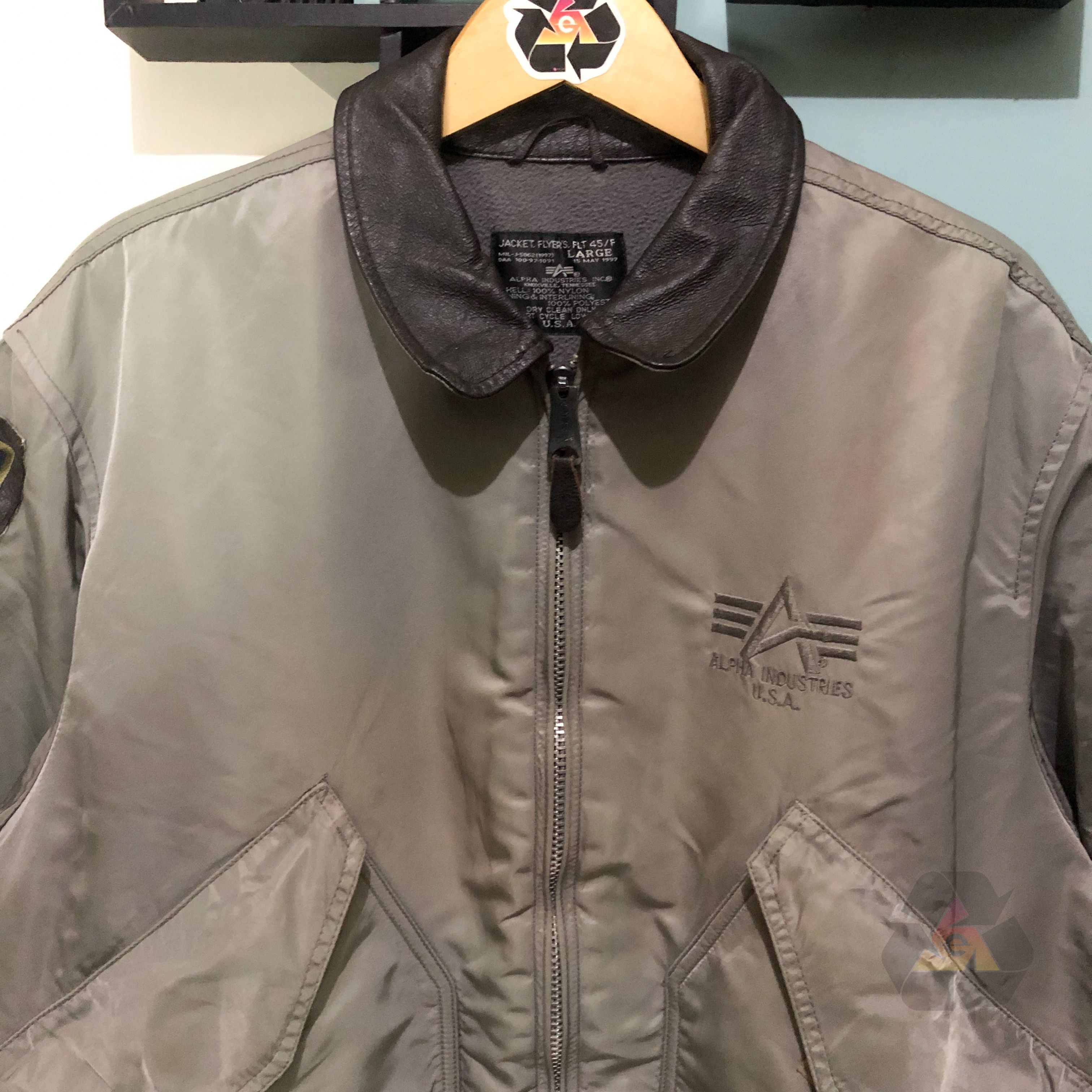 Alpha Industries Vintage 90s Alpha Industries Flayer's FLT45F Mil-J-5062 Size US L / EU 52-54 / 3 - 4 Thumbnail