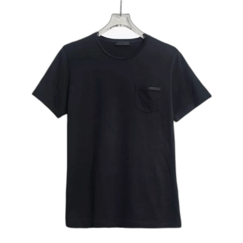 PRADA｜SHORT-SLEEVED ROUND NECK T-SHIRTS (3558A 12ZB F00 Prada Round Neck T-shirt | Black | FARFETCH