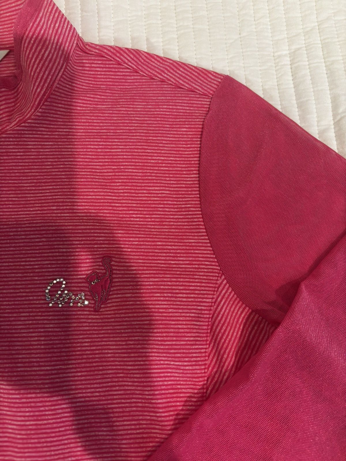 Imperial Pink sheer sleeves shirt.wt460 Size XS / US 0-2 / IT 36-38 - 4 Thumbnail