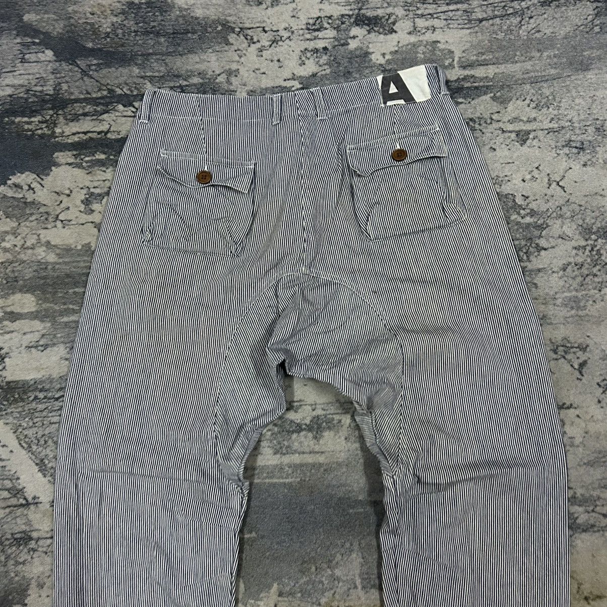 Designer × Japanese Brand × Vintage Vintage Japan Hickory Stripes Curve Leg Pants Size US 34 / EU 50 - 9 Thumbnail