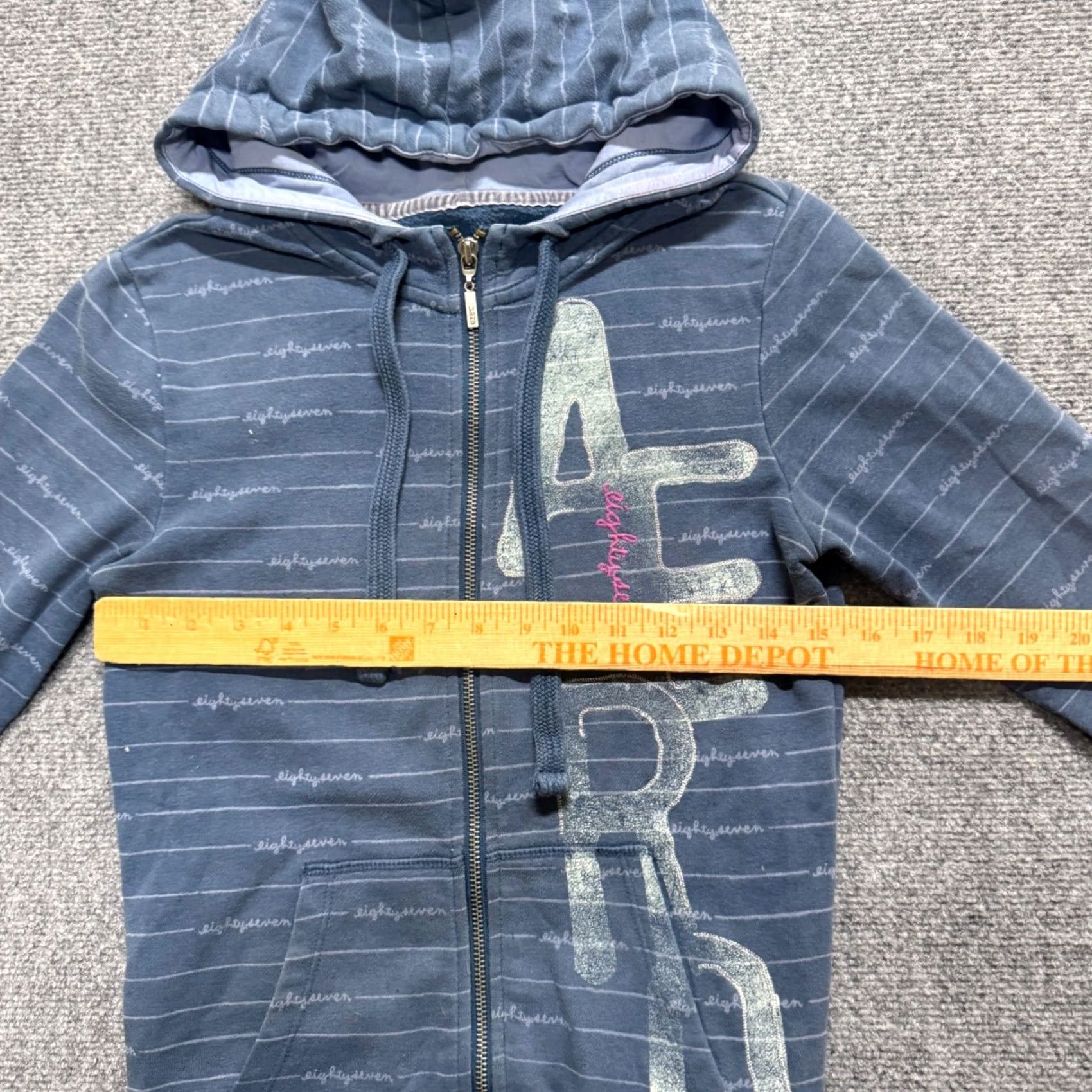 Aeropostale VINTAGE Aeropostale Full-zip Jacket Womens XS Striped Hooded Full-zip Y2K Grunge Shirt Womens XS Blue Distressed Flare? Size XS / US 0-2 / IT 36-38 - 4 Thumbnail
