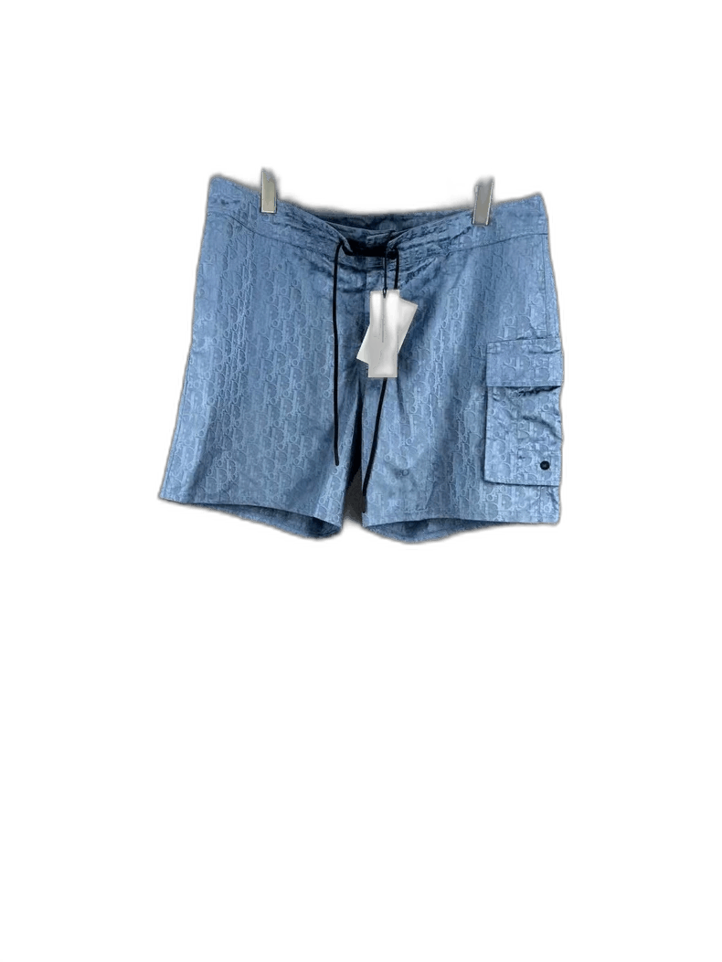 DIOR blue monogram print shorts