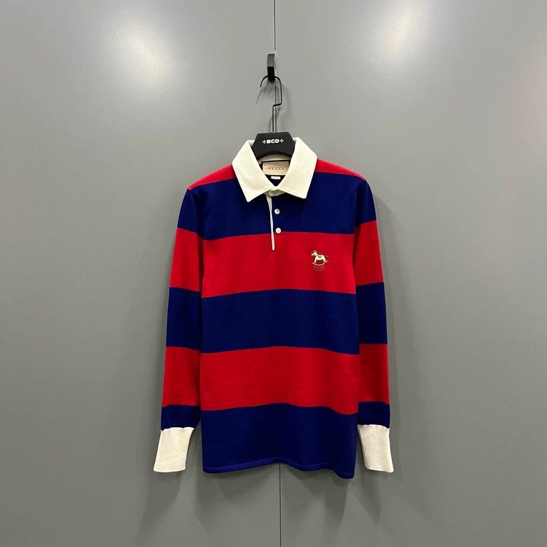 Gucci Gucci Striped Trojan embroidered polo shirt 2504-Nextarrow Size US S / EU 44-46 / 1 - 1 Thumbnail