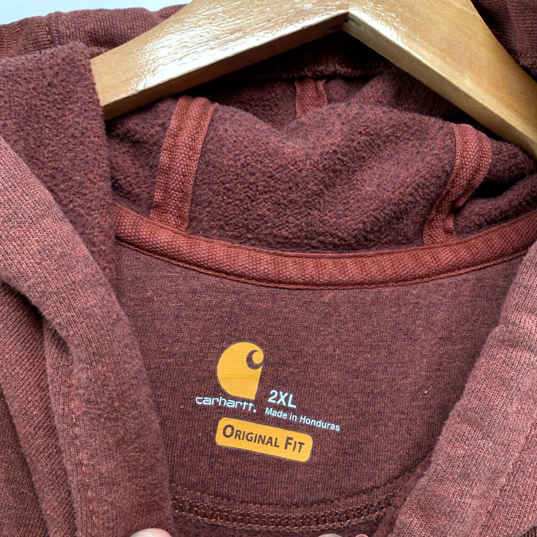 Carhartt VINTAGE Carhartt Sweatshirt Mens 2XL Hooded Heavyweight Rust Red Workwear Size US XXL / EU 58 / 5 - 5 Thumbnail