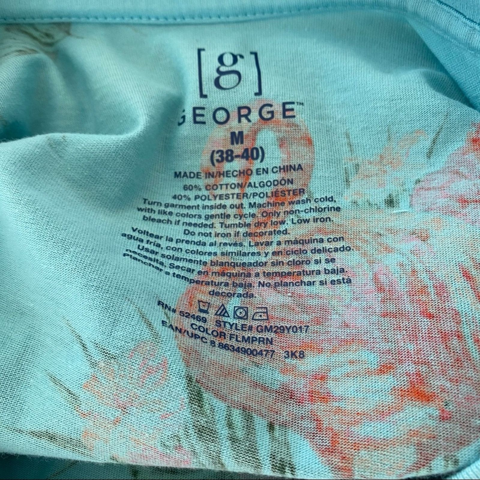 George George Men's Printed T-Shirt Size M / US 6-8 / IT 42-44 - 2 Thumbnail