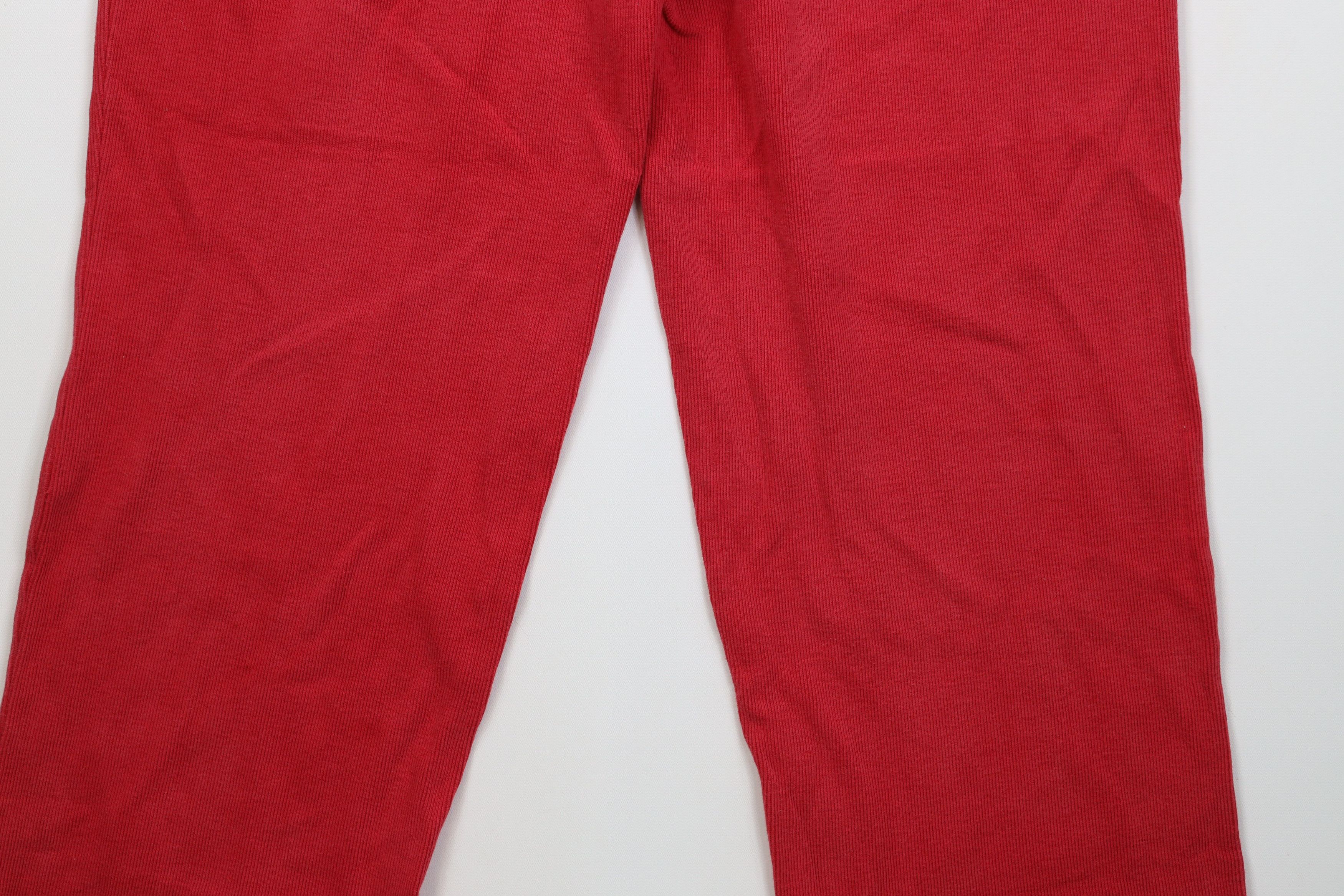 Vintage Vintage 90s Y2K Streetwear Ribbed Knit Wide Leg Pants Size 32" / US 10 / IT 46 - 14 Thumbnail