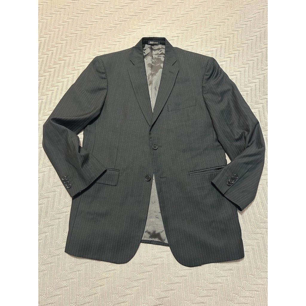 Calvin Klein Calvin Klein black pinstripe wool blazer size 40R Size 40R - 1 Thumbnail