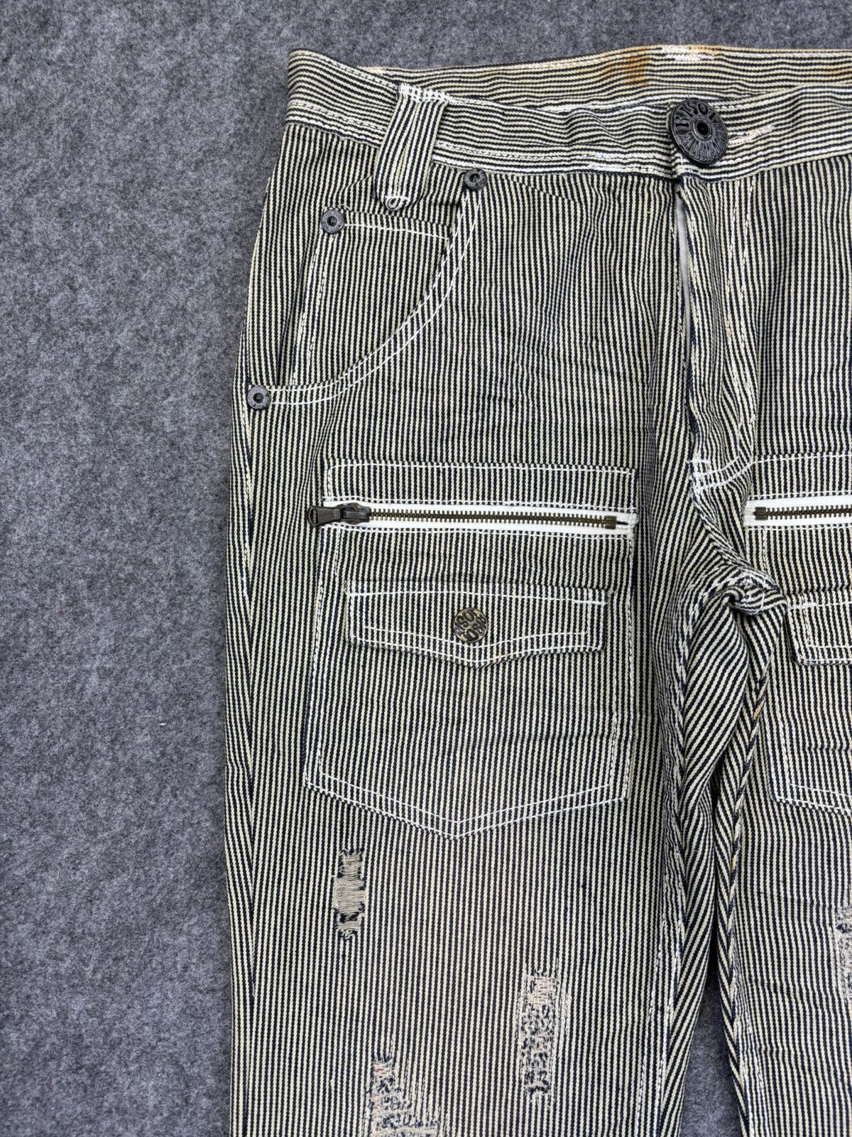 Seditionaries 💥Flare💥Risot Hickory Boro Distressed Multipocket Pant F719 Size US 31 - 6 Thumbnail