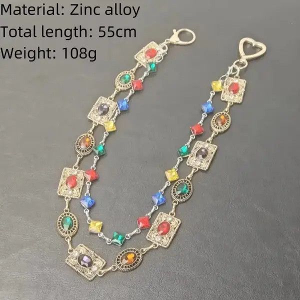 Jewelry Sayaka x Asaka 2 Layer Waist Punk Wallet Chain Pant Waist Size ONE SIZE - 5 Thumbnail