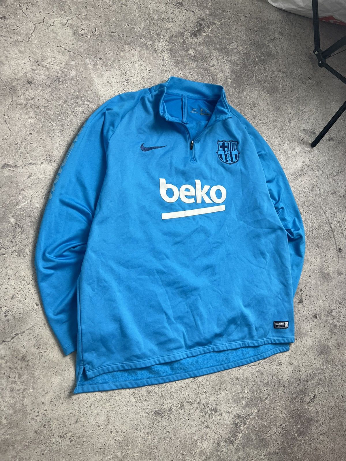 Nike Fc Barcelona Nike training fleece long sleeve top Size US XXL / EU 58 / 5 - 5 Thumbnail