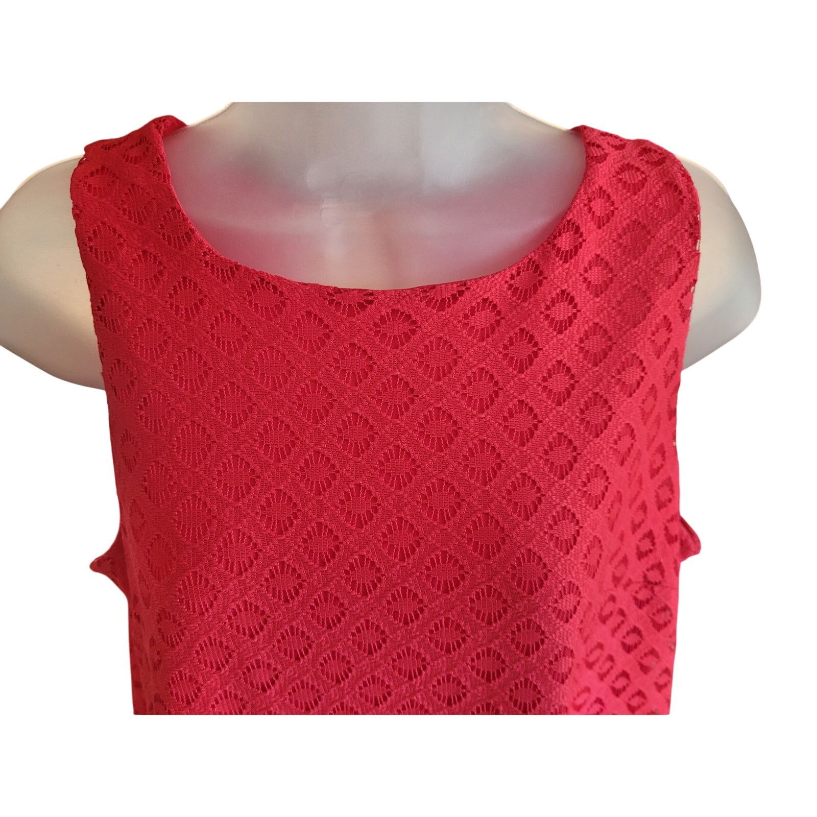 Other Tacera Fushia Eyelet Dress Sleeveless Lined Sz Medium Size M / US 6-8 / IT 42-44 - 3 Thumbnail