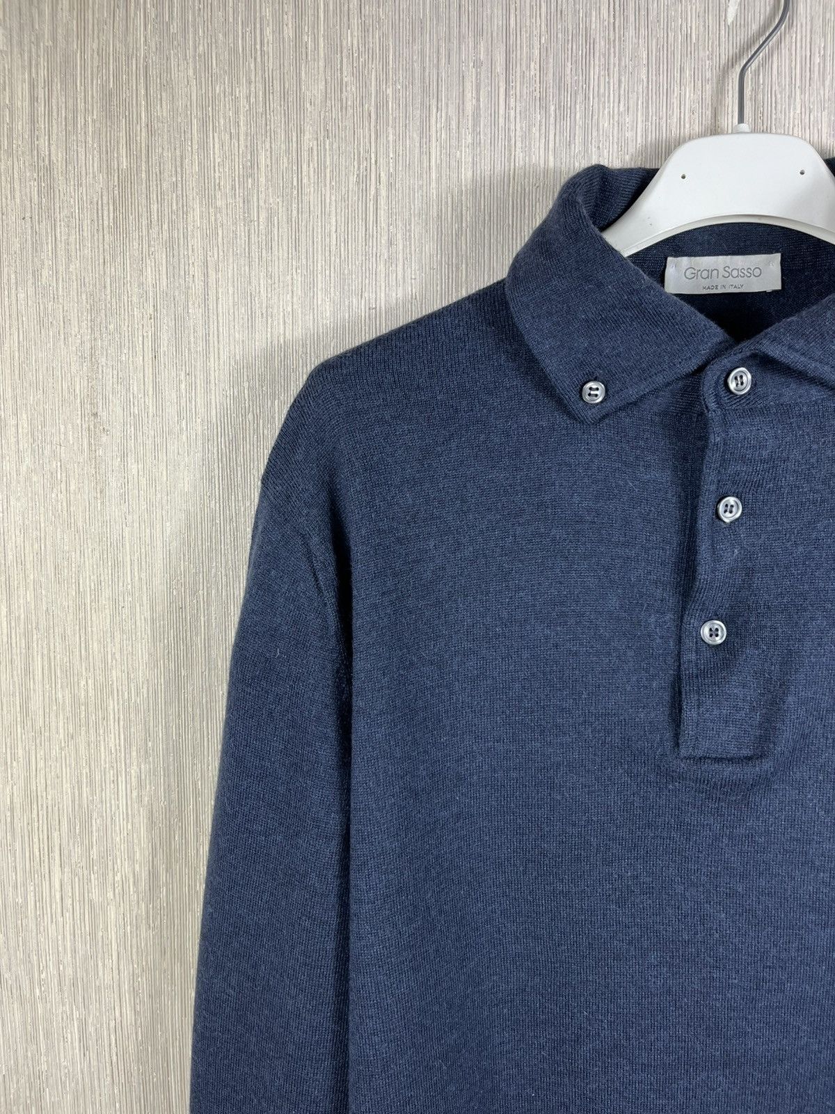 Gran Sasso Gran Sasso virgin wool polo button up sweater Size US XL / EU 56 / 4 - 5 Thumbnail