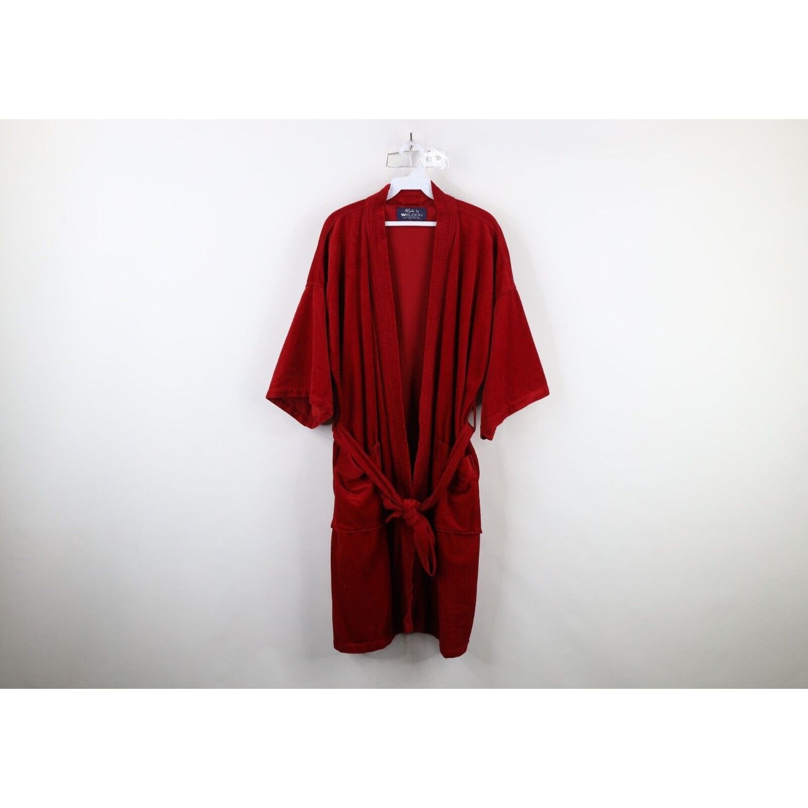 Vintage Vintage 70s Streetwear aded Blank Belted Velour Bath Robe Size US L / EU 52-54 / 3 - 1 Thumbnail