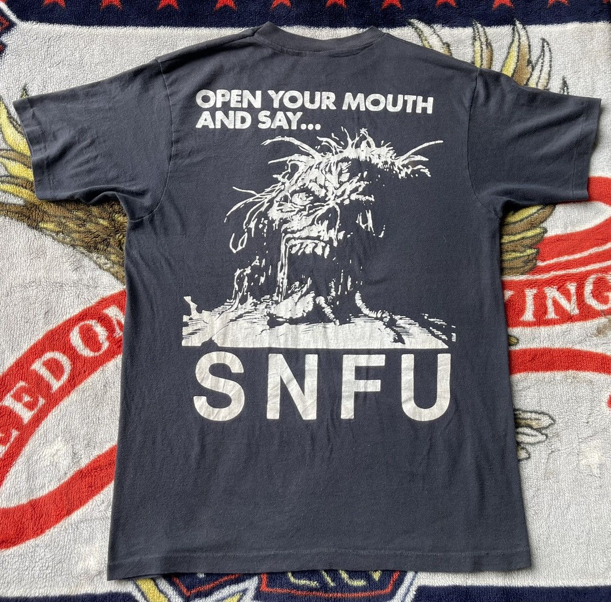 Band Tees Vintage Punk SNFU "Open Your Mouth and Say" Faded Tee Size US M / EU 48-50 / 2 - 2 Thumbnail