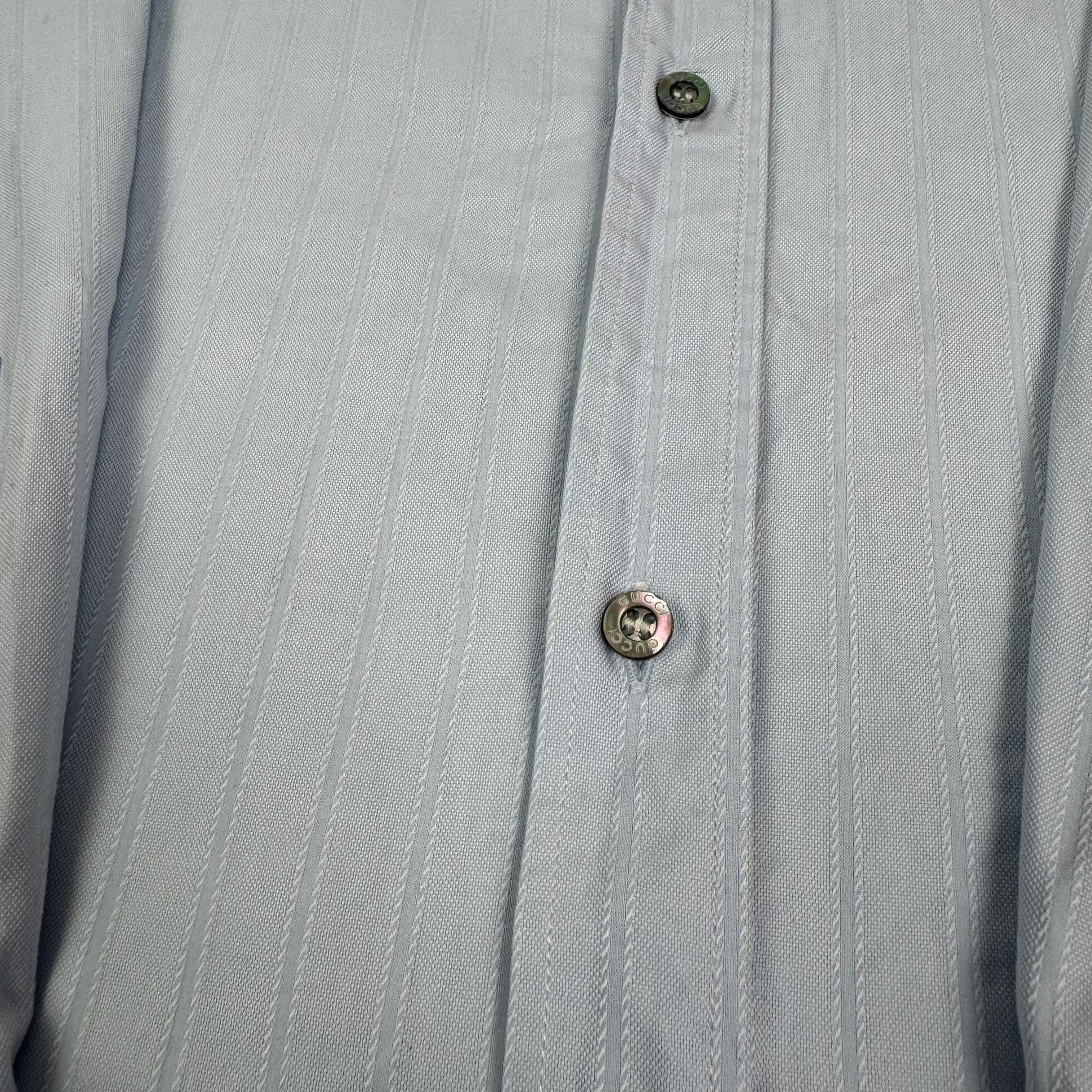 Gucci Gucci Women's Light Blue Formal Business Dress Shirt 42 Size M / US 6-8 / IT 42-44 - 4 Thumbnail