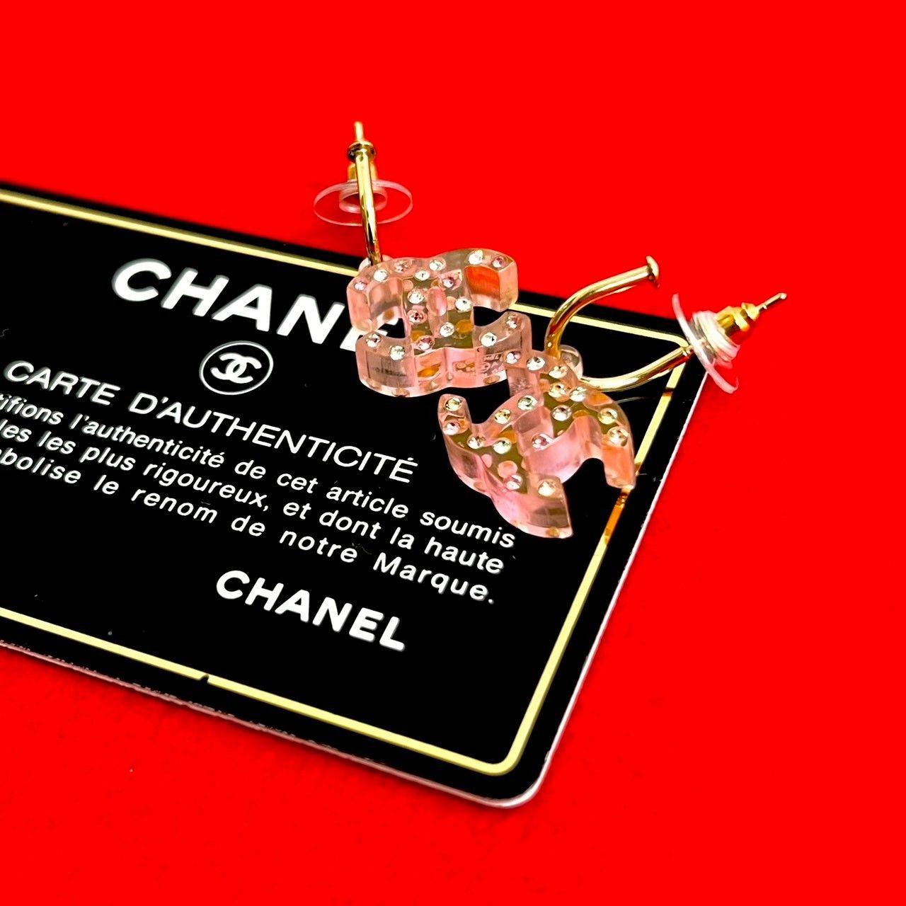 Chanel Chanel Chanel Coco Mark Earrings Plastic Earrings 04A DUTY FREE for USA Size ONE SIZE - 1 Thumbnail