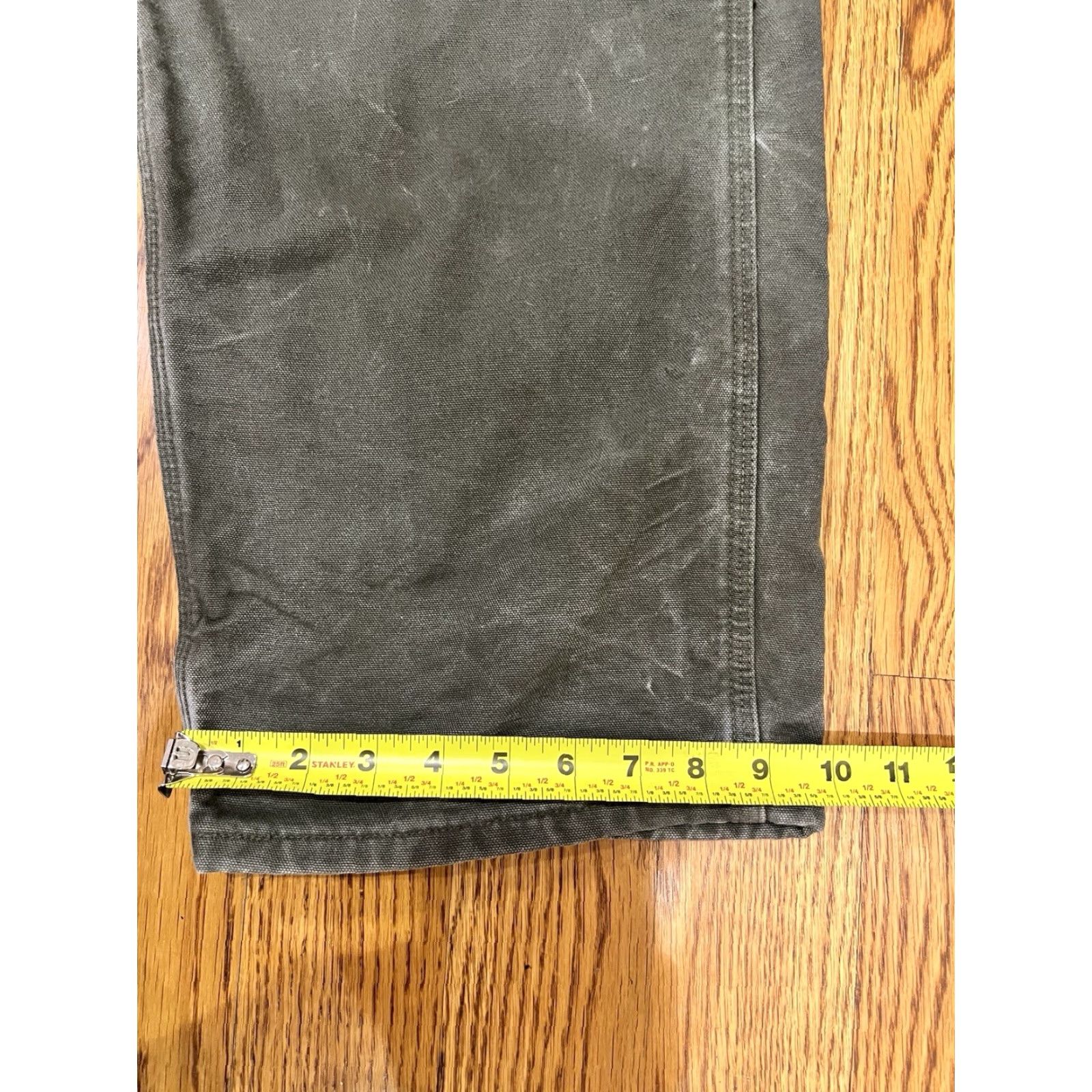 Carhartt Carhartt Mens Moss Green Flannel Lined Carpenter Pants 40x29 Zip 5-Pocket Design Loose Original Fit Straight Size US 40 / EU 56 - 6 Thumbnail