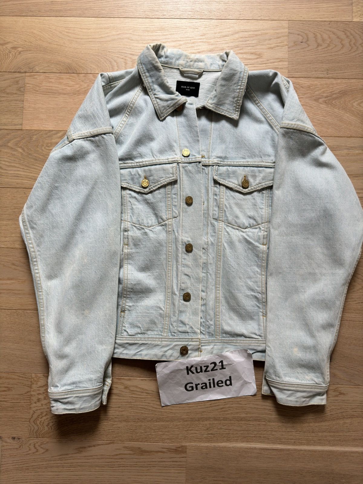 FEAR OF GOD FIFTH HOLYWATER DECKCOAT Top fear of god denim deck