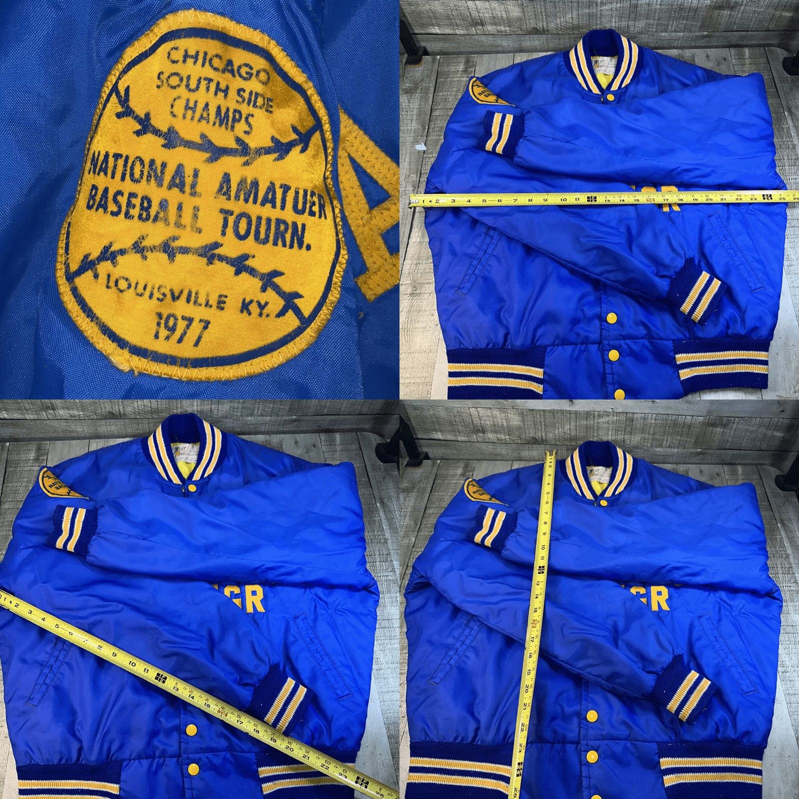 Vintage VINTAGE Westwind Baseball Jacket Men's Blue 1970S Bomber L Blue Raiders Size US L / EU 52-54 / 3 - 8 Thumbnail