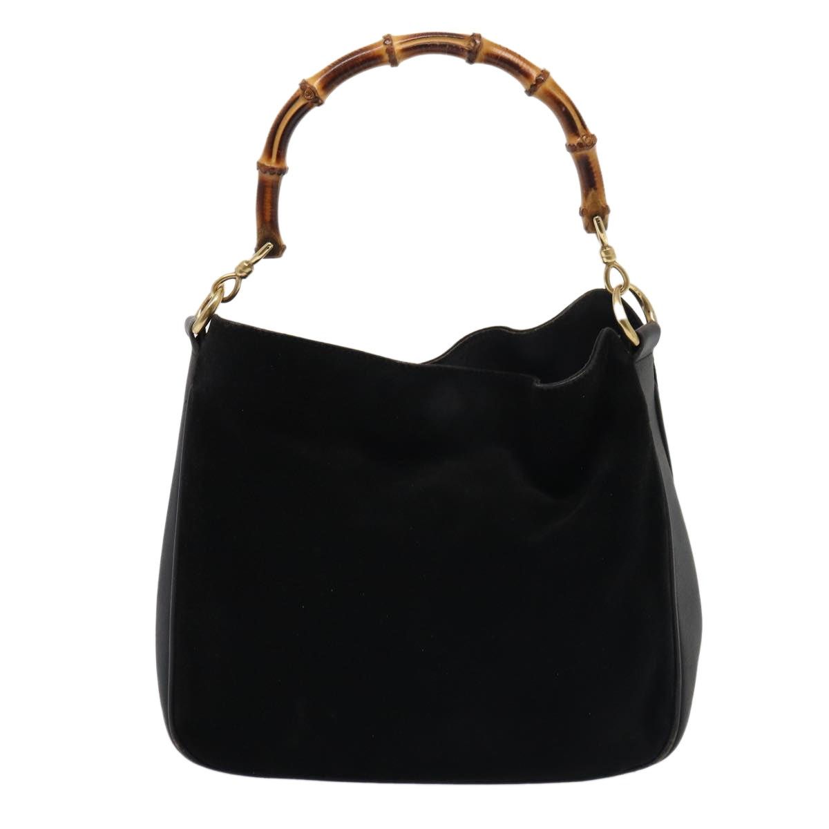 Gucci GUCCI Bamboo Handbag Suede Black Size ONE SIZE - 2 Thumbnail