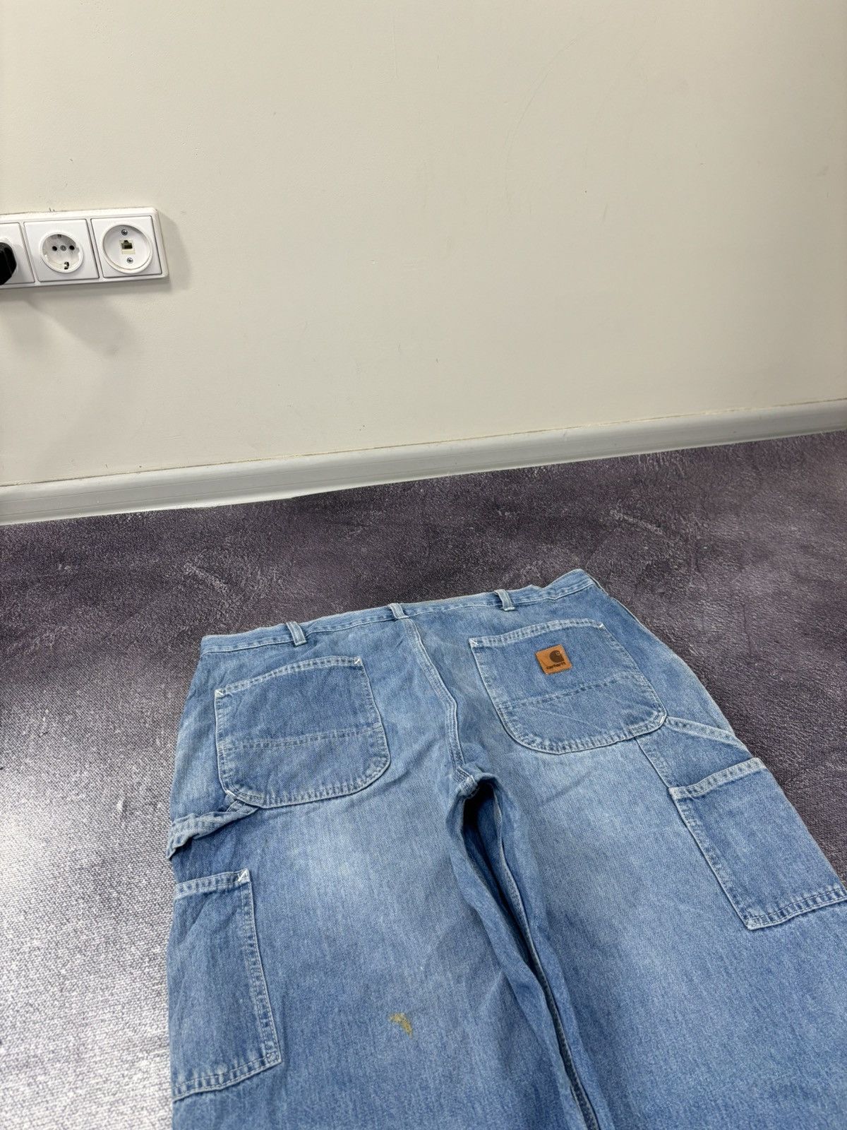 Carhartt Vintage Carhartt Dungaree Fit Faded Blue Baggy Denim Jeans Size US 38 / EU 54 - 4 Thumbnail