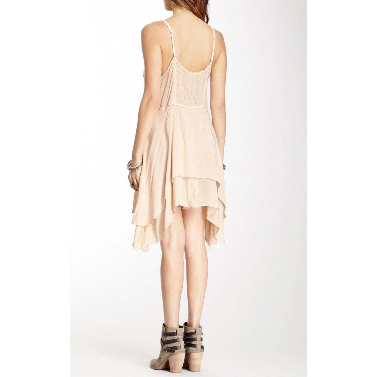 Free People RARE Free People Pieced Together Mini Slip Dress| Boho Indie Size L / US 10 / IT 46 - 16 Thumbnail