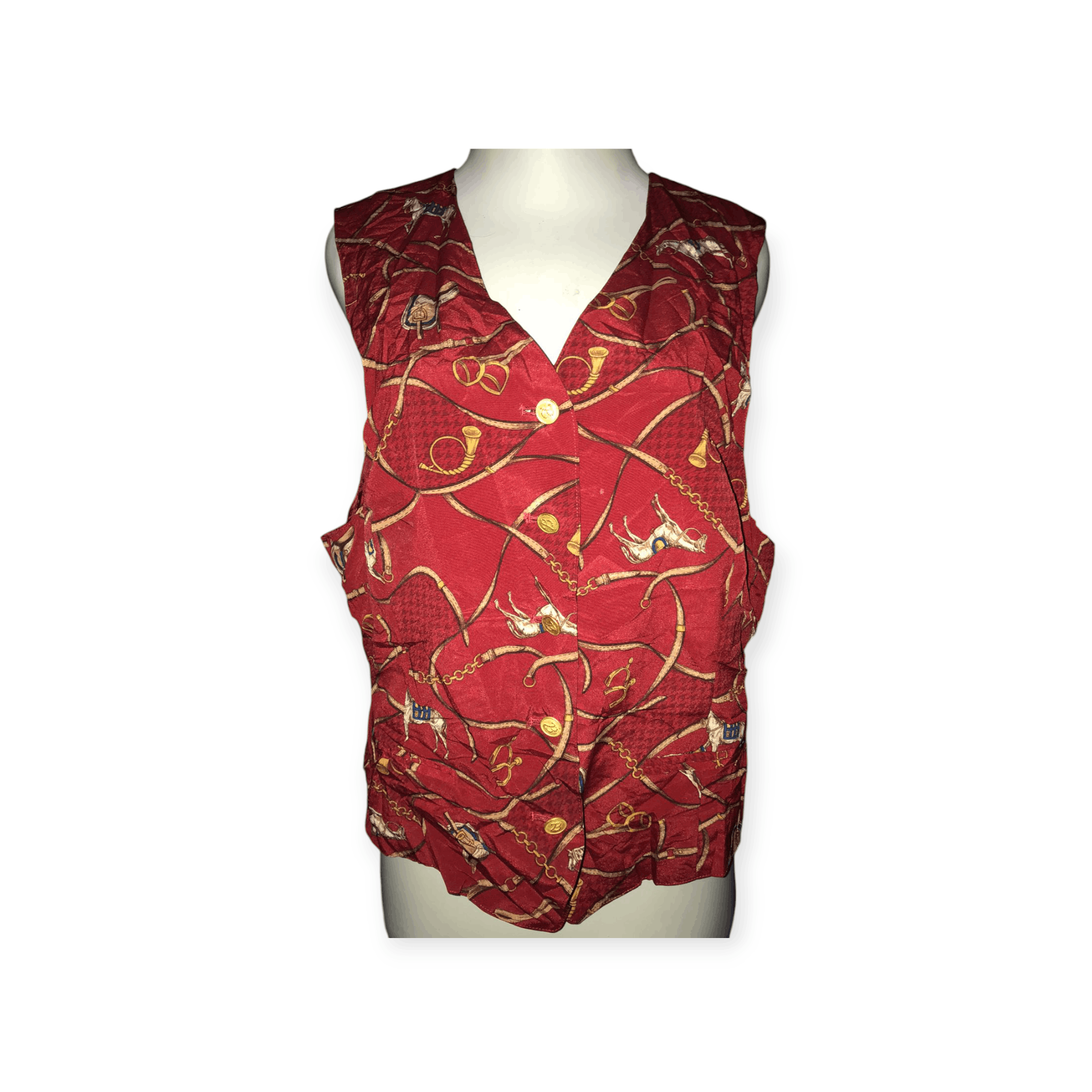 Burberry × Designer × Vintage Burberrys Vests Chain Silk Vintage Size M / US 6-8 / IT 42-44 - 3 Thumbnail