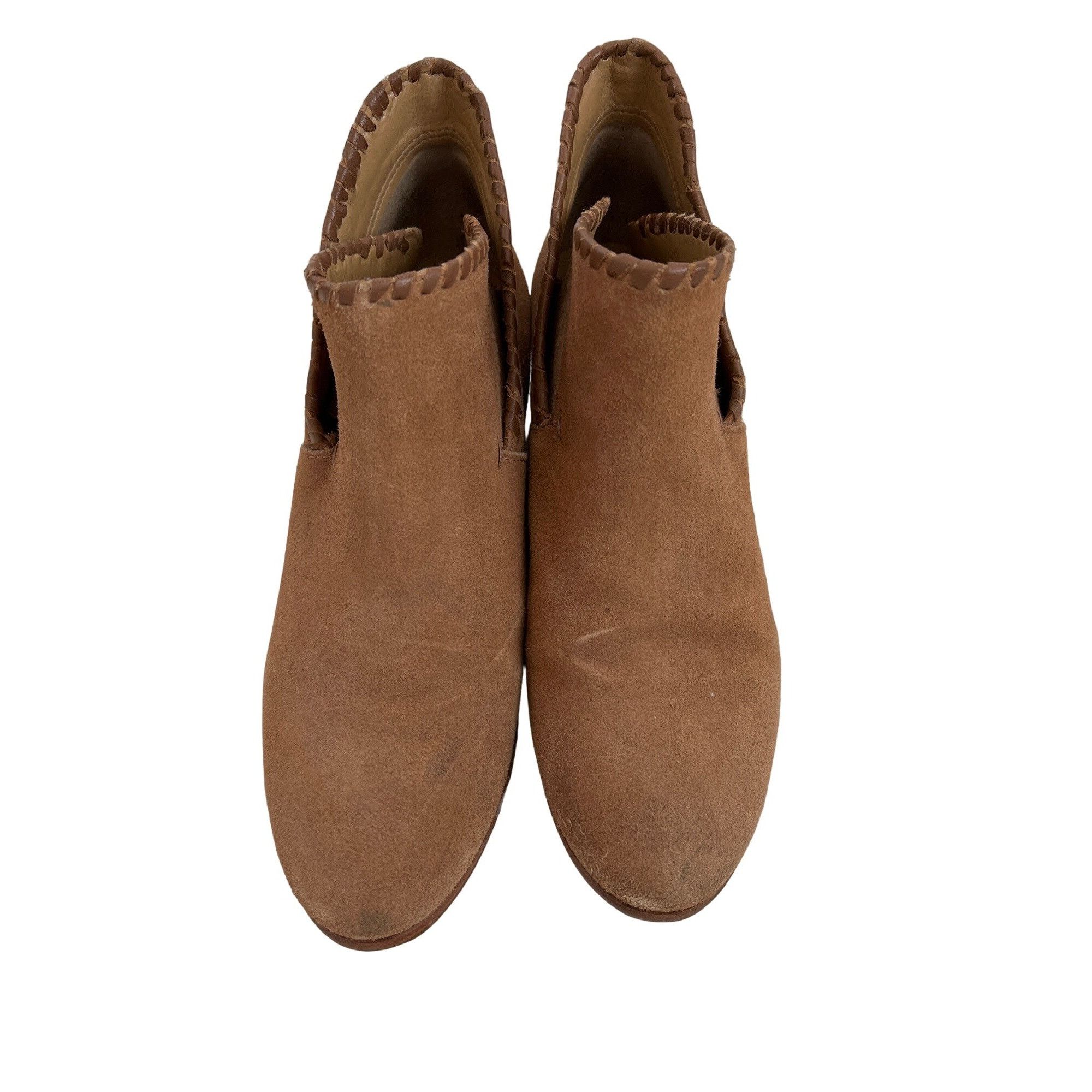 Jack Rogers Jack Rogers Camel Suede Ankle Booties Size US 7.5 / IT 37.5 - 8 Thumbnail