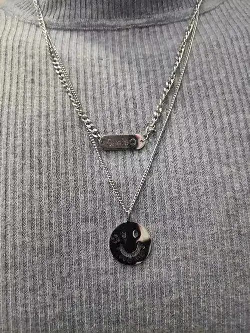 Japanese Brand Smiling Face Vintage Necklace chain pendent Size ONE SIZE - 4 Thumbnail