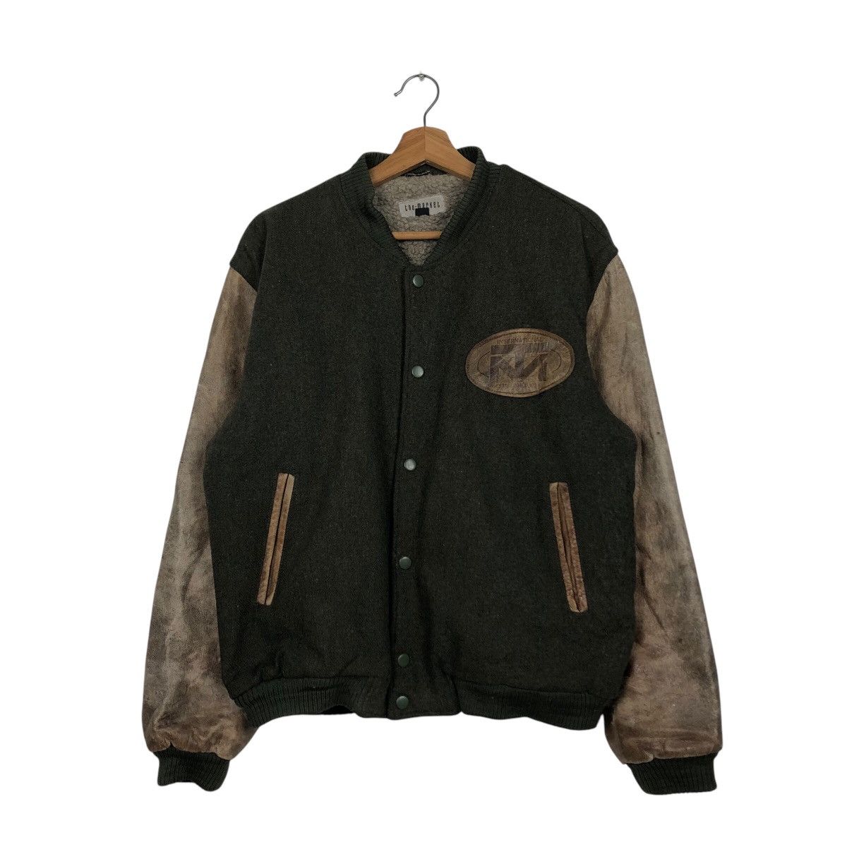 Japanese Brand 📌Vintage Leather Bomber Jacket The Market Issey Miyake Size US L / EU 52-54 / 3 - 2 Thumbnail