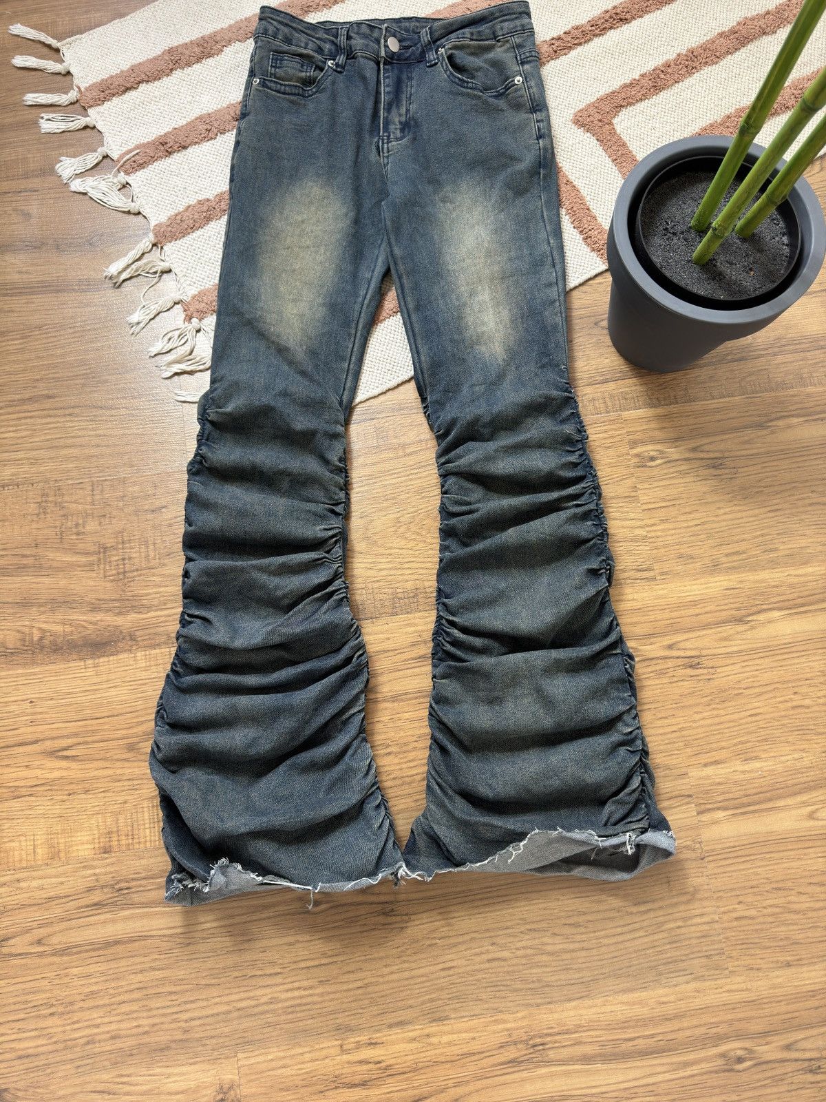 Vintage VINTAGE WASHED DENIM OPIUM PLEATED JEANS PANTS Size 27" / US 4 / IT 40 - 4 Thumbnail