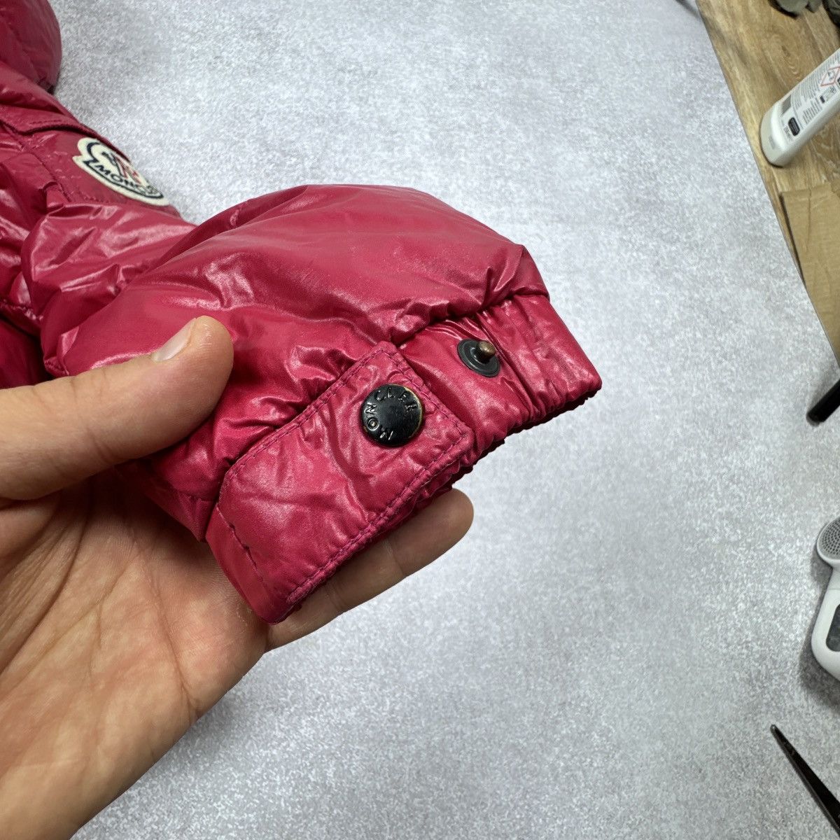 Moncler Women`s Moncler Badia Red Puffer Hooded Jacket Size 1 / S Size S / US 4 / IT 40 - 20 Thumbnail