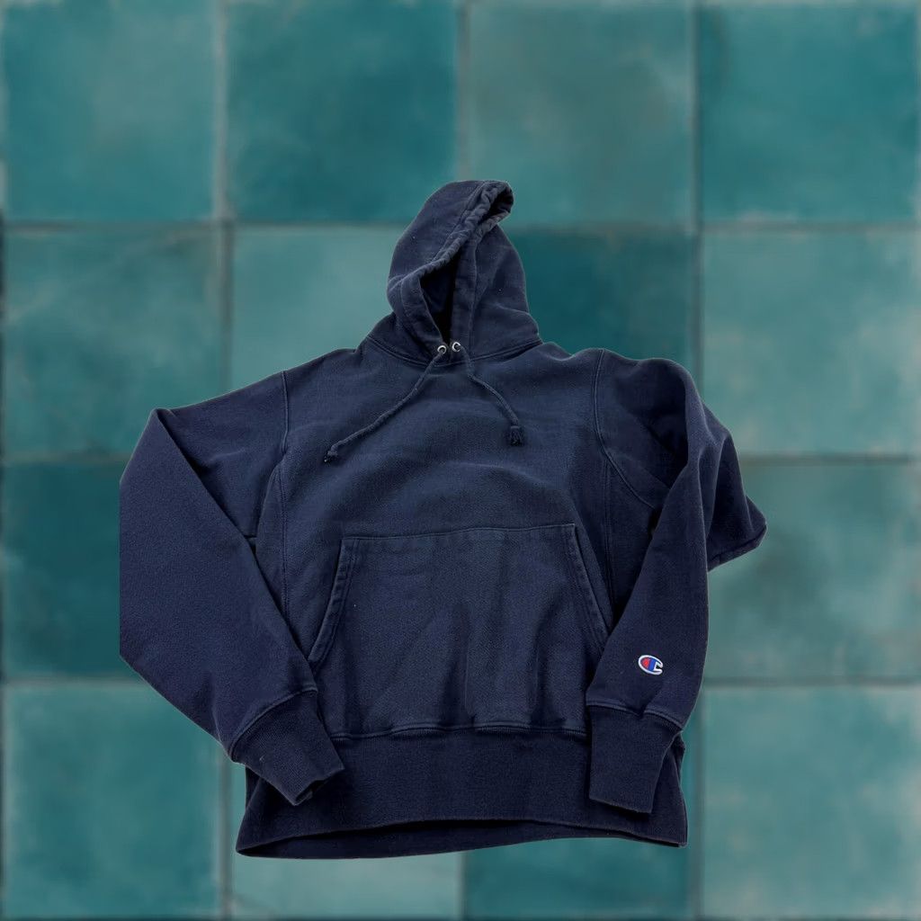 Malo Malo Bleu Hoodie Sweatshirt Mens Small Blue Pullover Fleece Hooded Pockets Crew Neck Size US S / EU 44-46 / 1 - 1 Thumbnail
