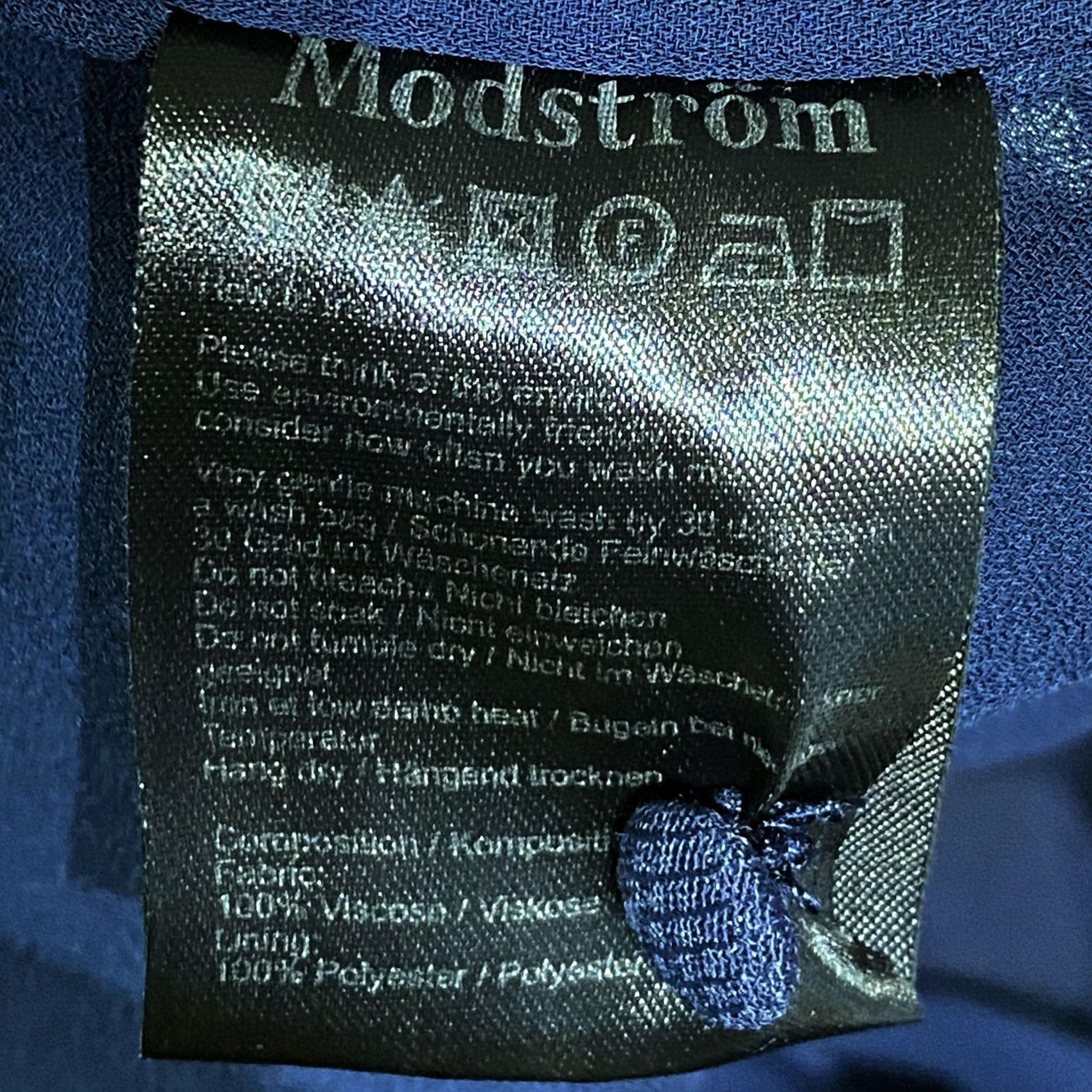 Vintage ModströM Dress - Large V Neck Navy - False Button - Long Size L / US 10 / IT 46 - 8 Thumbnail