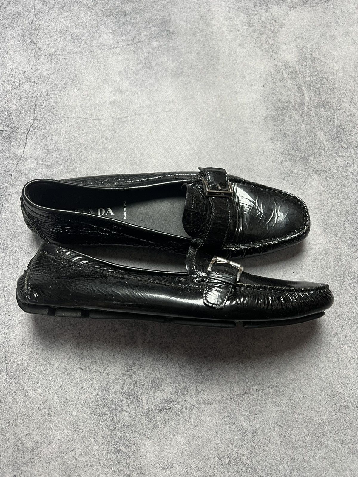 Prada Vintage Prada Leather Loafers Black Size 39 Size US 6.5 / EU 39-40 - 2 Thumbnail