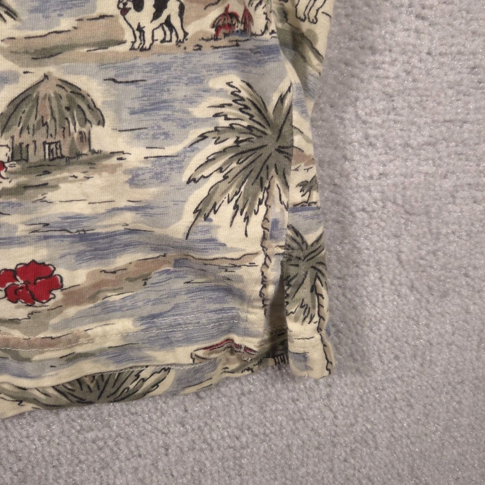 Big Dogs Big Dogs Polo Shirt Mens XL Tropical Island Dog Print Allover Cotton Casual Top Size US XL / EU 56 / 4 - 5 Thumbnail