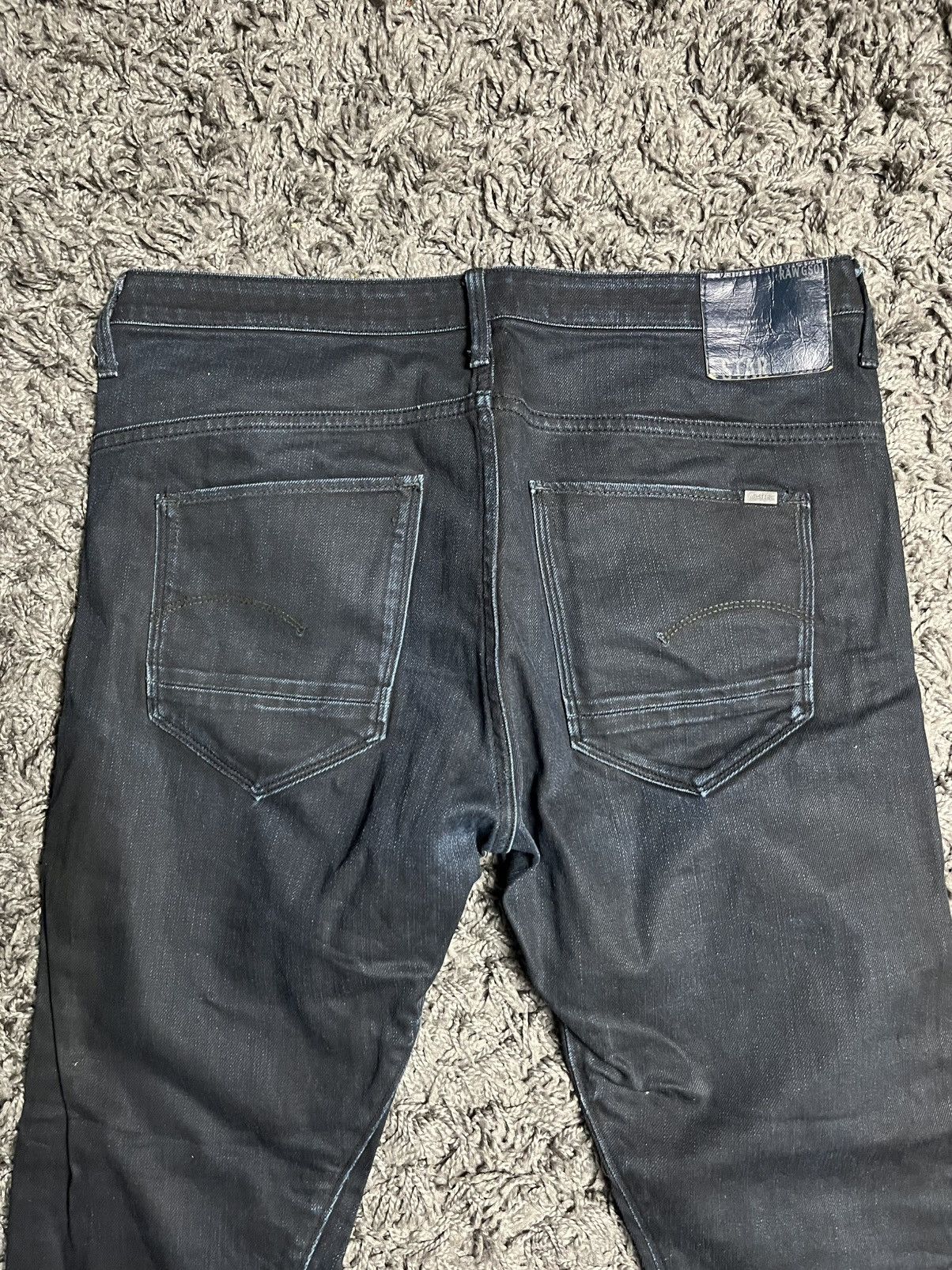 G-Star G-Star Raw Arc 3D Slim Jeans Dark Aged / Black Waxed Denim Size US 30 / EU 46 - 9 Thumbnail