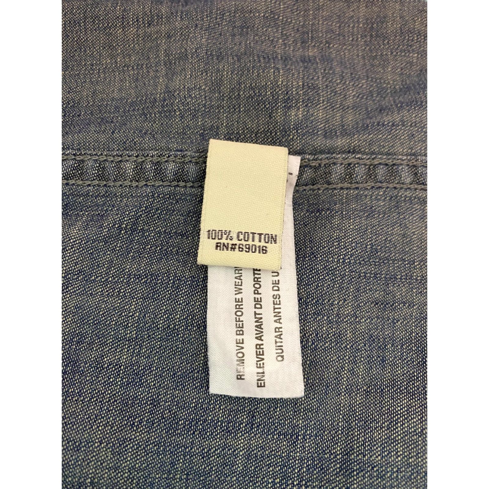 Denime RuffHewn Shirt Mens Small Blue Denim Western Snap Front Long Sleeve Casual Size US S / EU 44-46 / 1 - 8 Thumbnail