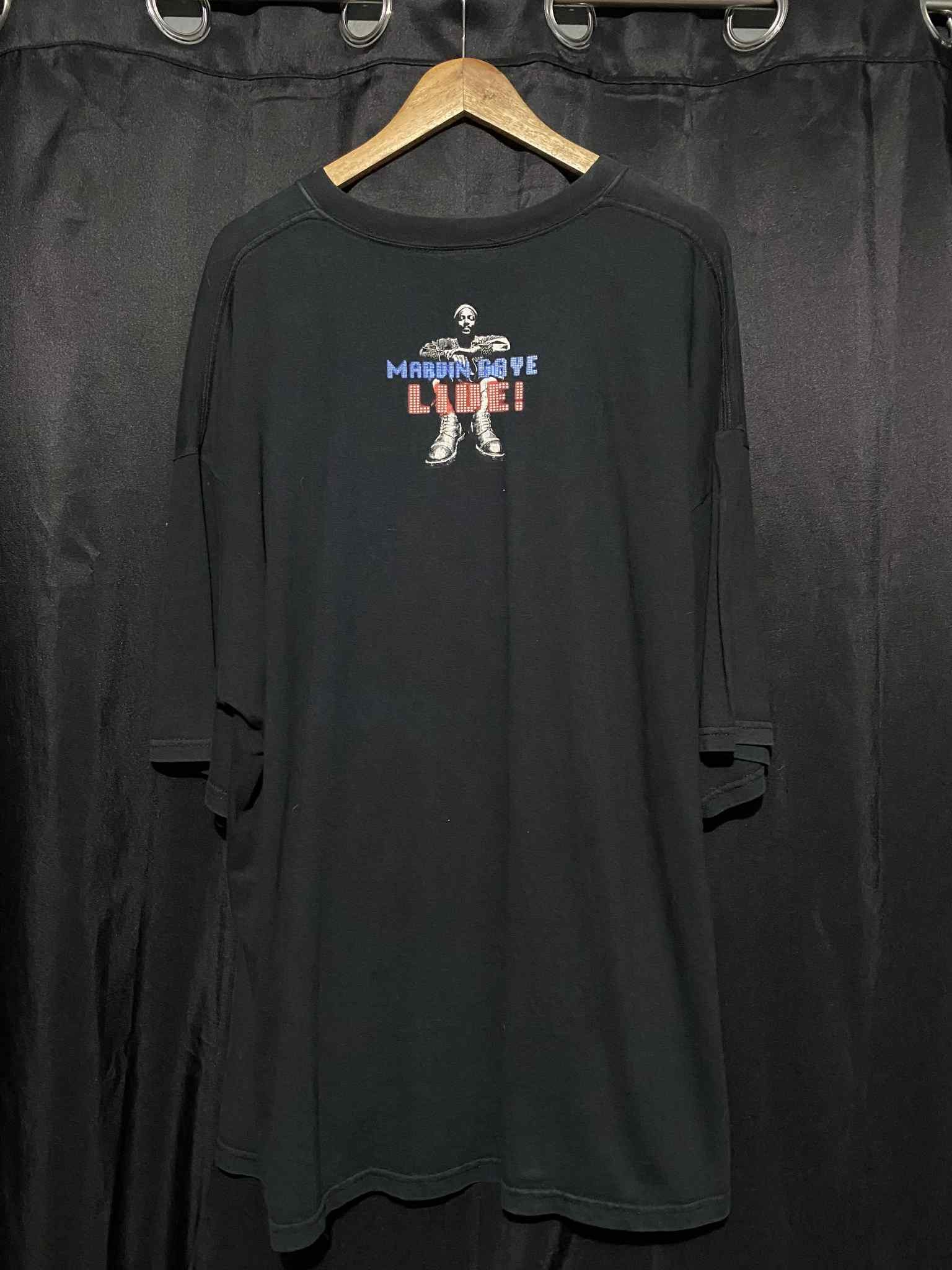 Band Tees Vintage Marvin Gaye Live T Shirt 2004 Zion Rootswear 00s Size US XXL / EU 58 / 5 - 2 Thumbnail