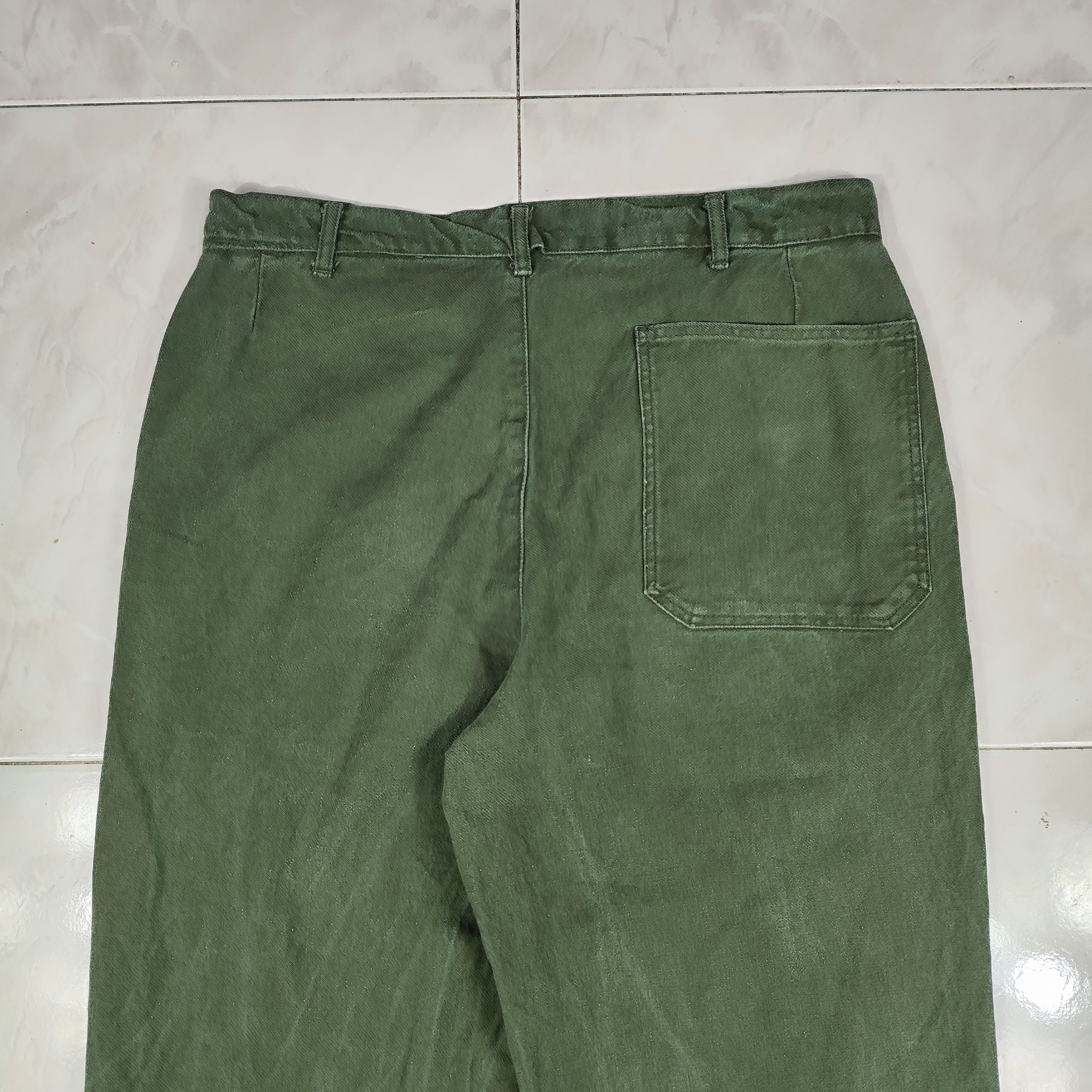 Vintage vintage swedish army c46 pants single back pocket Size US 32 / EU 48 - 4 Thumbnail