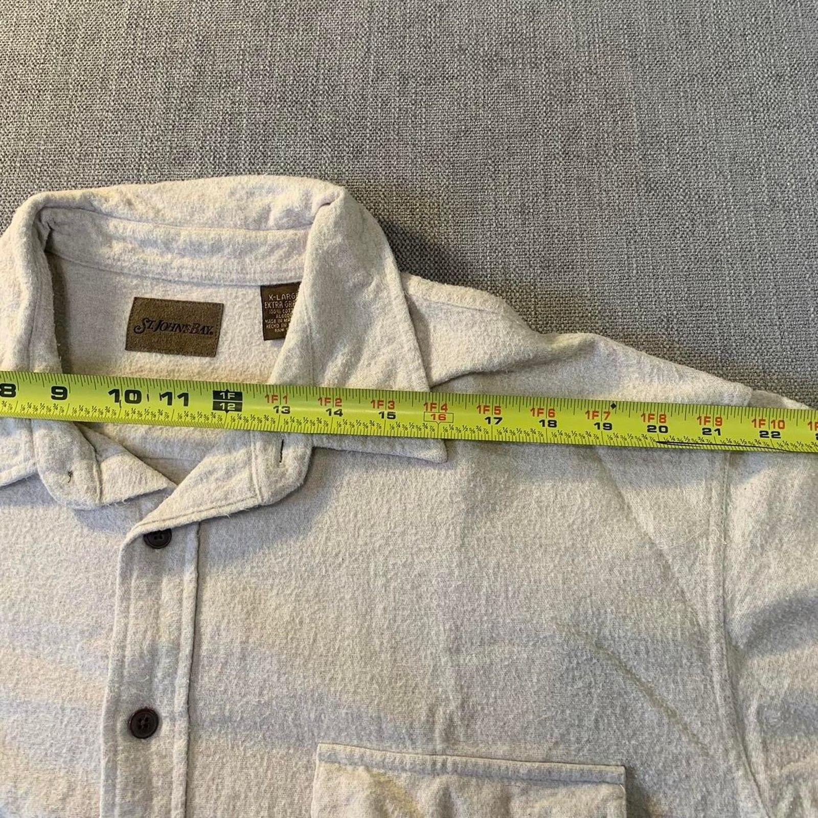 St. Johns Bay St. John's Bay beige western Longsleeve flannel shirt Size US XL / EU 56 / 4 - 5 Thumbnail