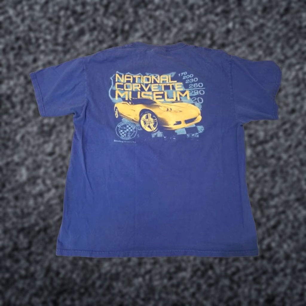 Fruit Of The Loom VINTAGE National Corvette Museum Double Sided T Shirt Large L Size US L / EU 52-54 / 3 - 1 Thumbnail