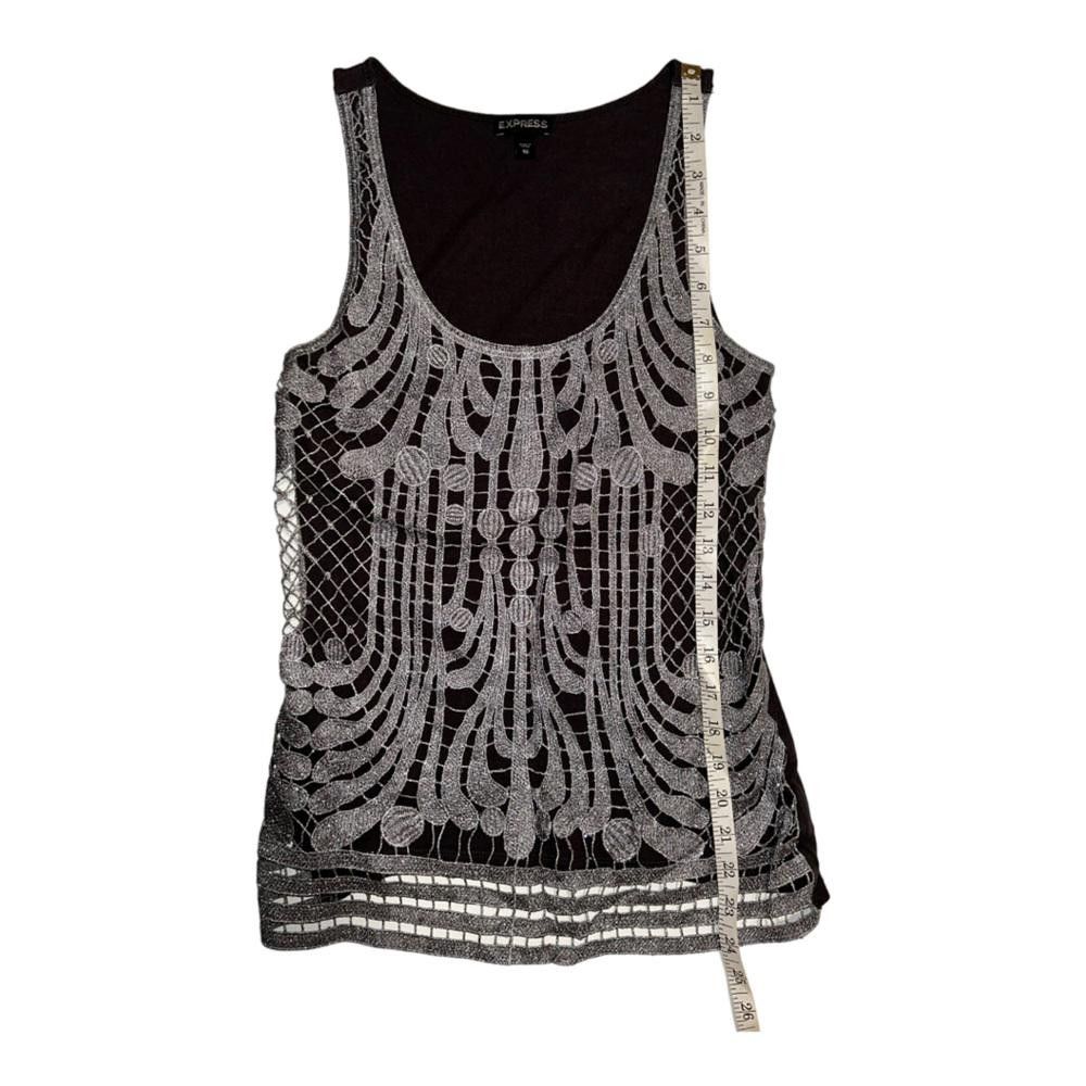 Express Express l Silver Crochet Blouse Size XS Size XS / US 0-2 / IT 36-38 - 3 Thumbnail