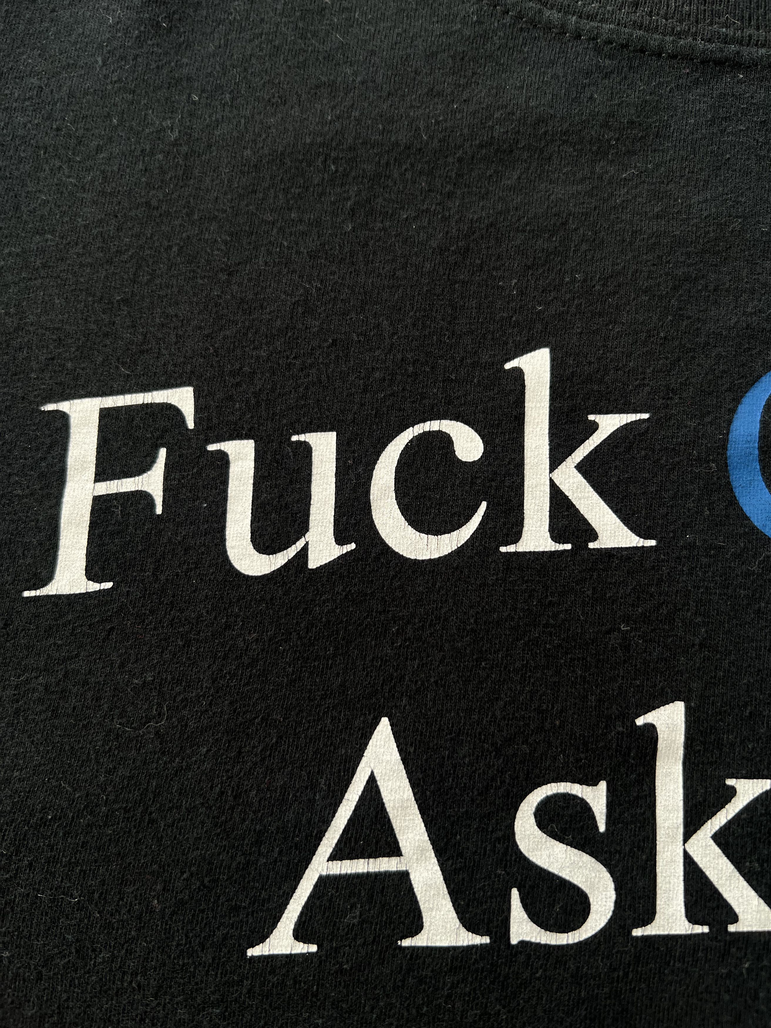 Vintage Vintage 2000s Fuck Google Ask Me! Humor Black T-shirt Size US M / EU 48-50 / 2 - 5 Thumbnail