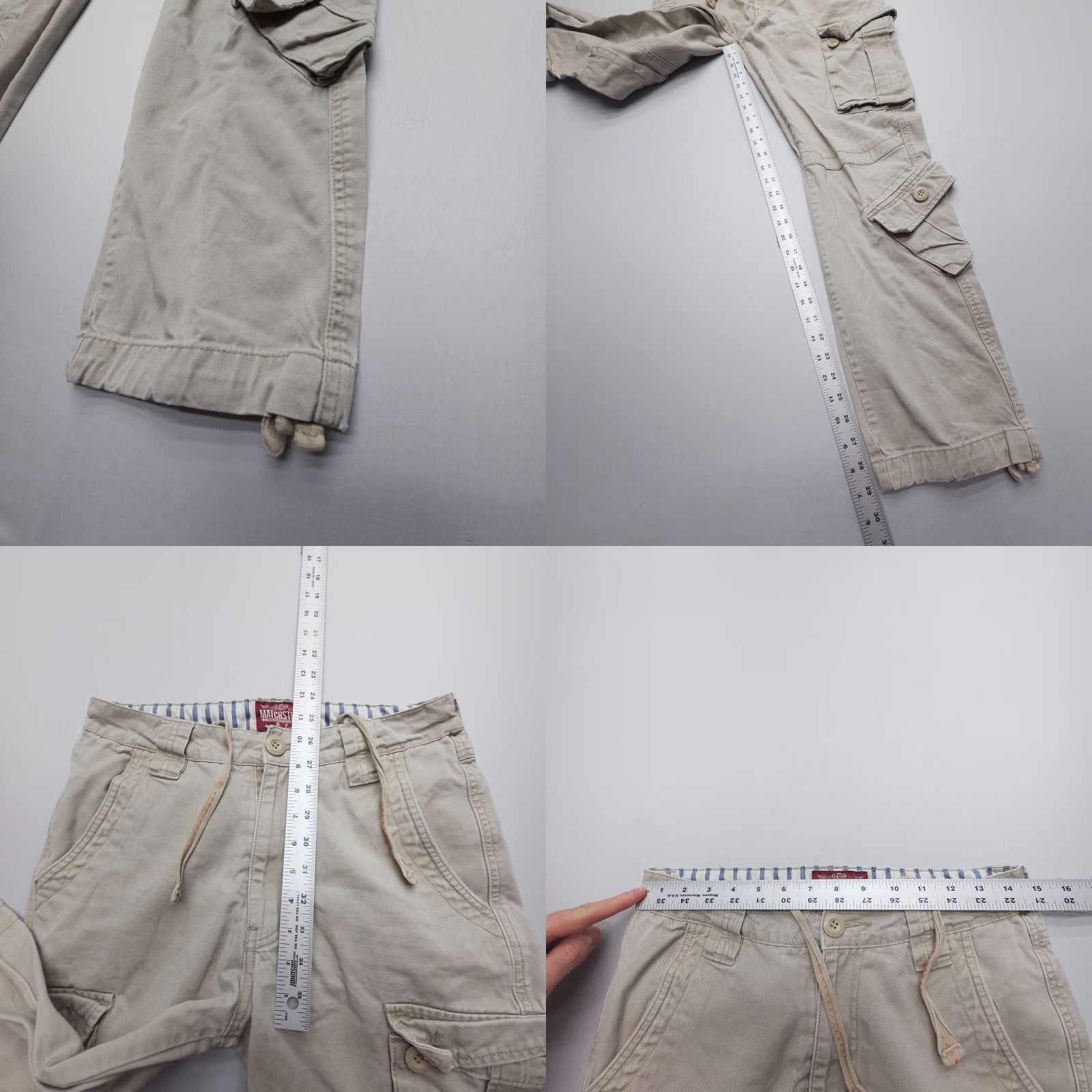 Vintage Matchstick Pants Cargo Men's Small 29 Beige Twill 5-Pocket Design Regular Straight 5-Pocket Cargo Style USA 80s? Size US 29 - 8 Thumbnail